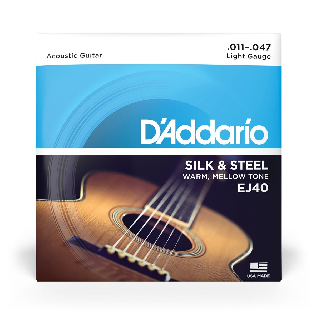 DAddario EJ40 Silk and Steel Folk Acoustic Strings