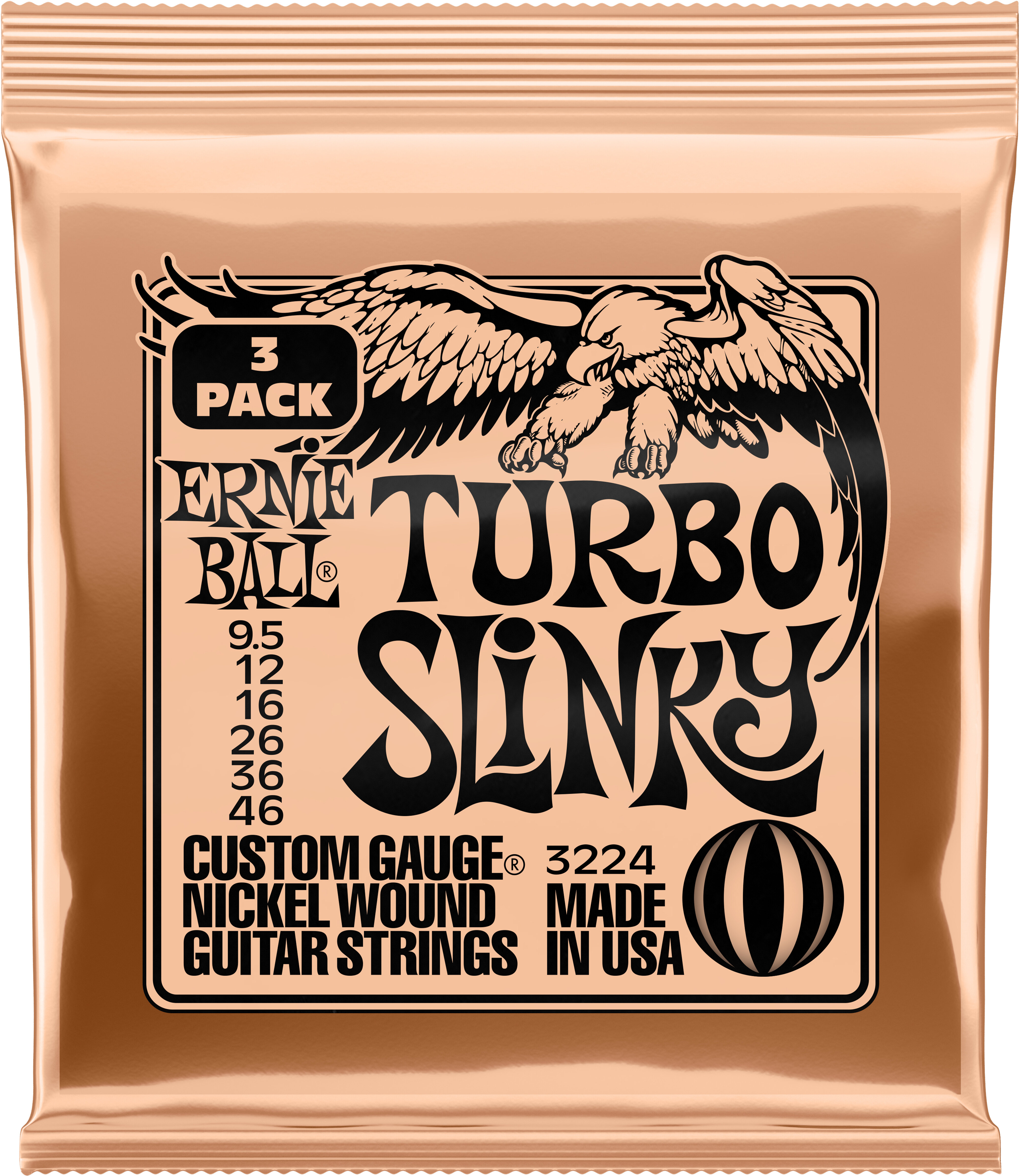 Turbo Slinky Strings 3 Pack - Ernie Ball P03224