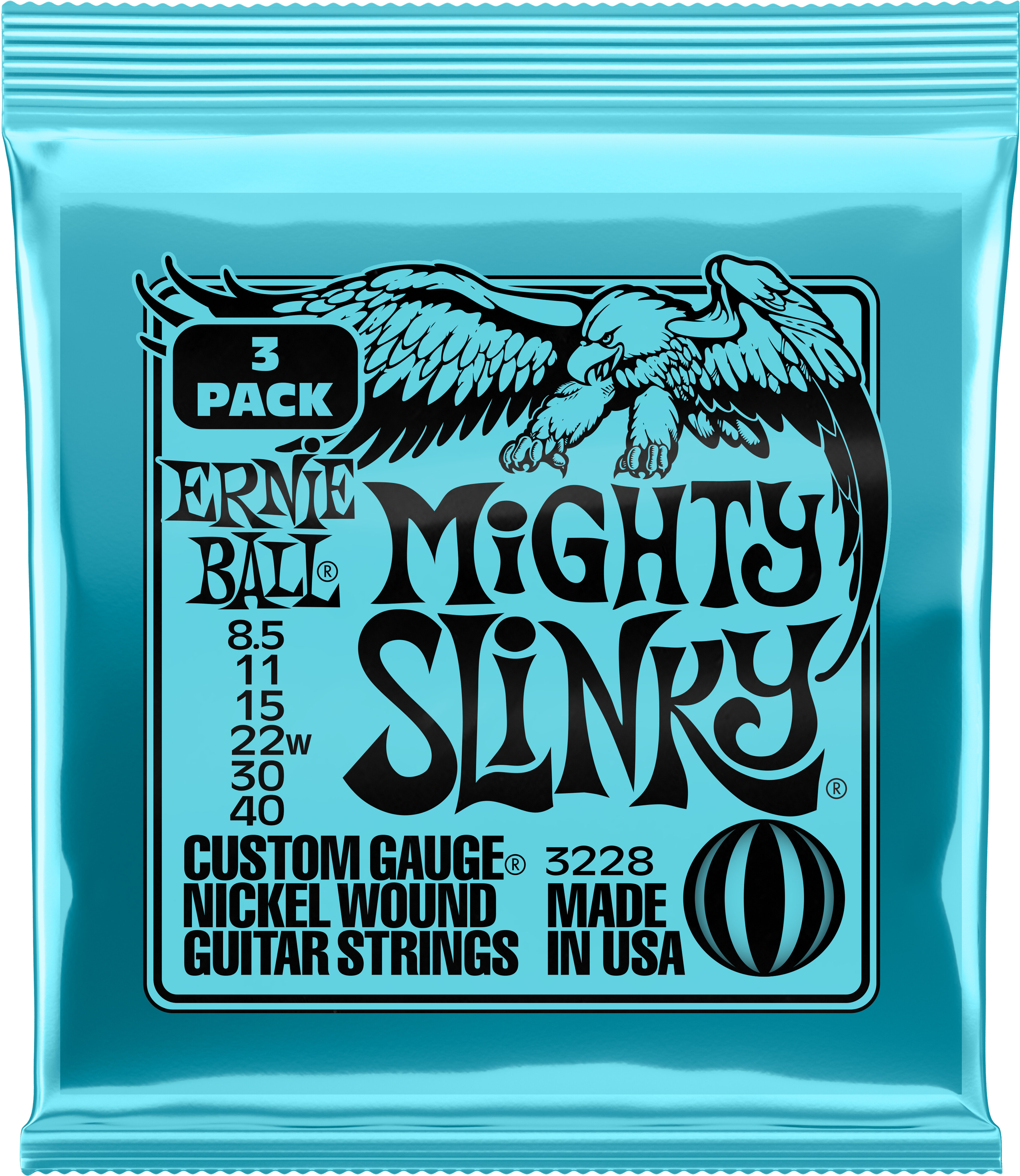 Mighty Slinky Strings 3 Pack - Ernie Ball P03228