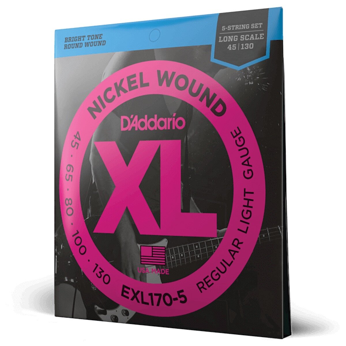 DAddario EXL170 5 Long Nickl 5 String Bass String -  D'Addario, EXL170-5