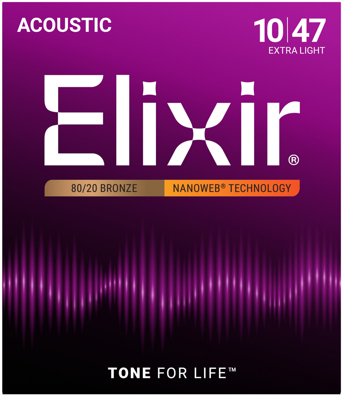 Elixir 11002 Extra Light Acoustic Strings NANOWEB