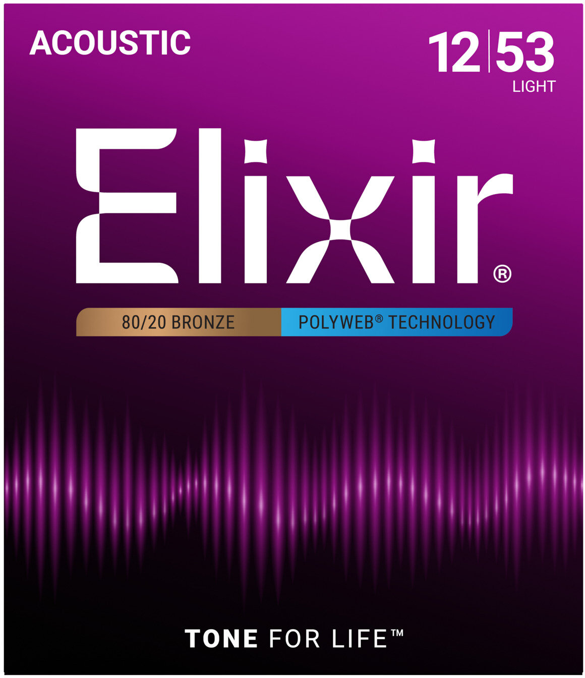 Elixir 11050 Lt Acoustic Guitar Strings POLYWEB