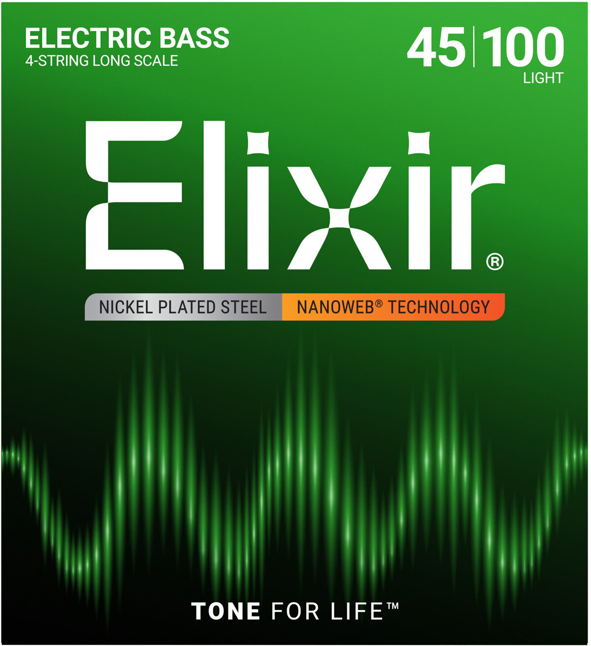 Elixir 14052 Light Electric Bass Strings NANOWEB