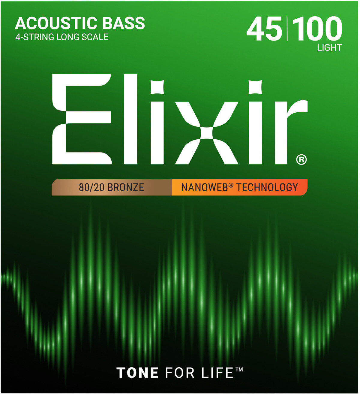 Elixir 14502 NANOWEB 8020 Acoustic Bass Strings