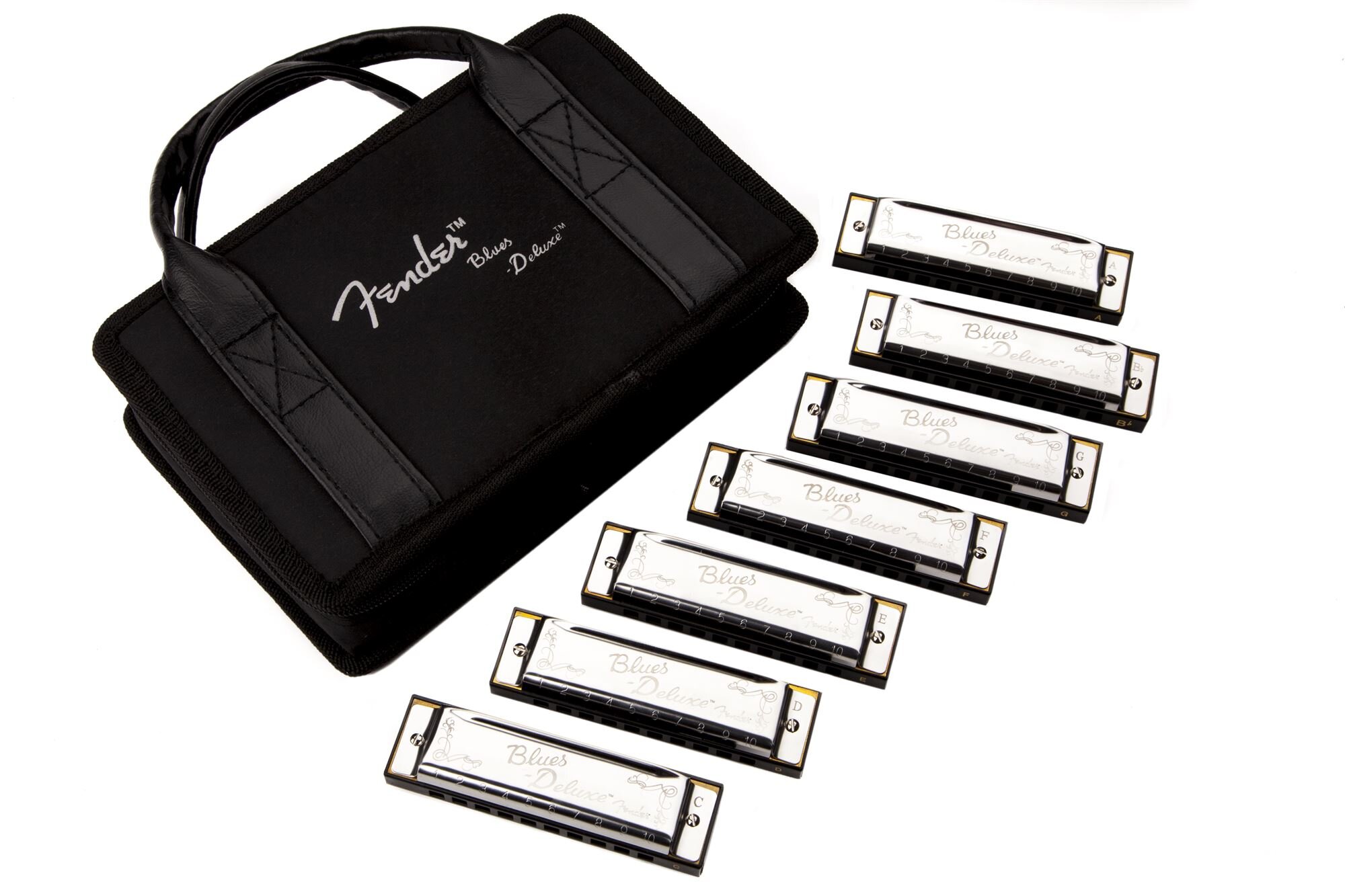 Fender Blues Deluxe Harmonica 7 Pack with Case
