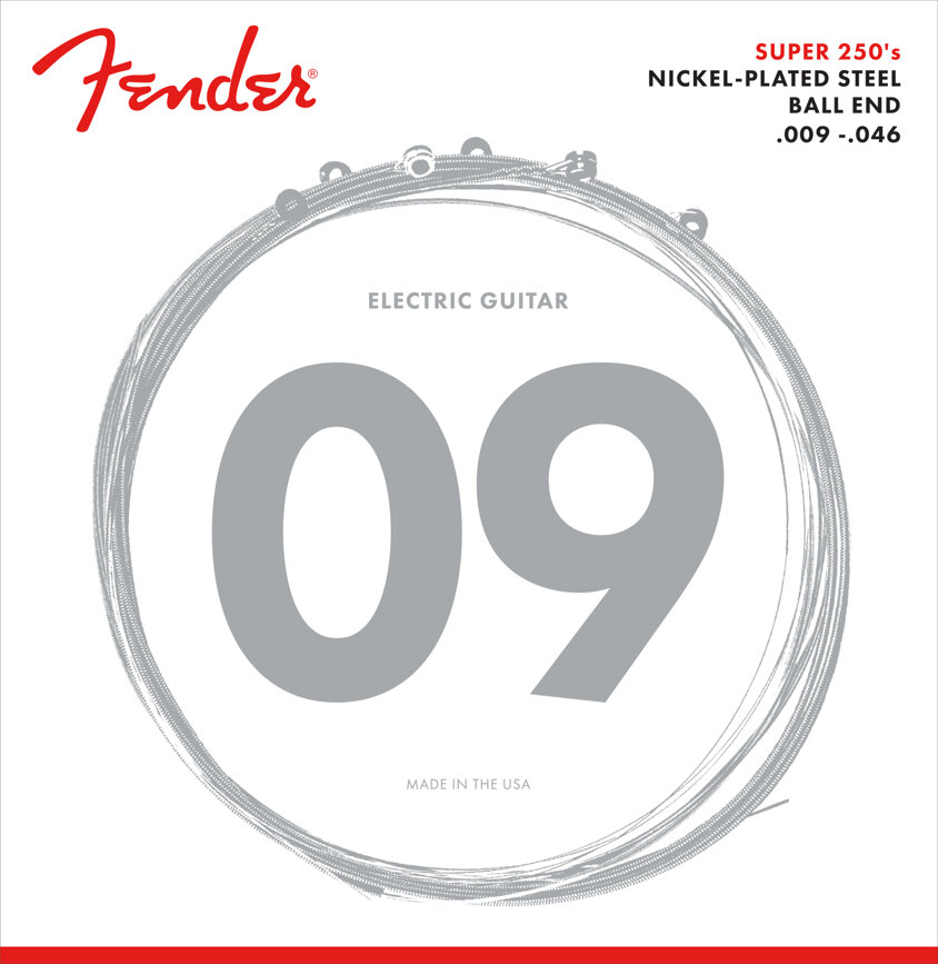 Fender Super 250s Nkl Stl El Strings 250LR 9-46