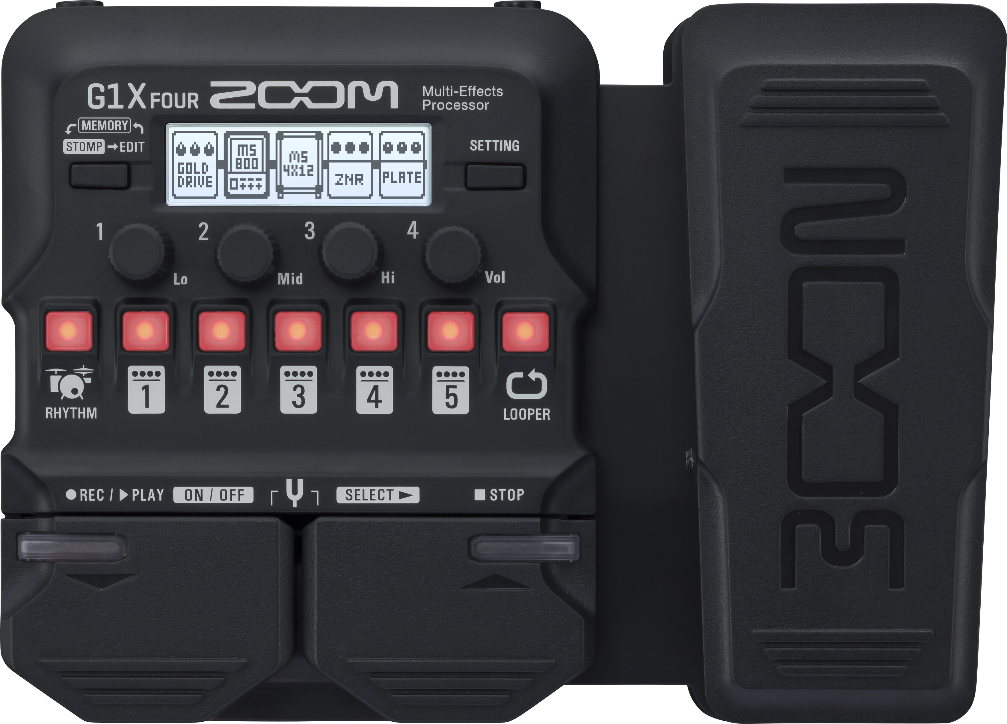 Zoom G1X FOUR Multi-Effects Guitar Processor Pedal