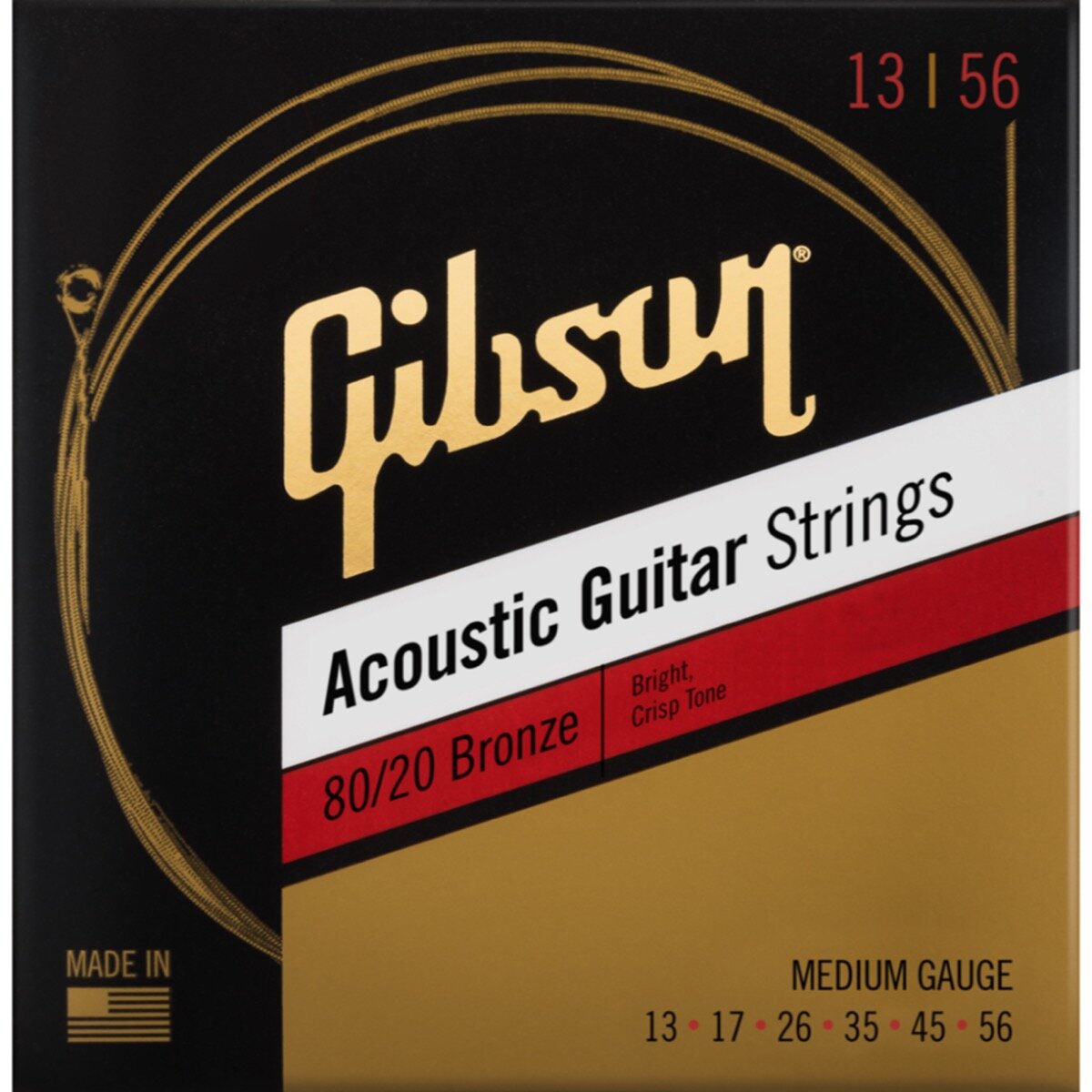 80/20 Bronze Acoustic Medium 013 - Gibson SAG-BRW13