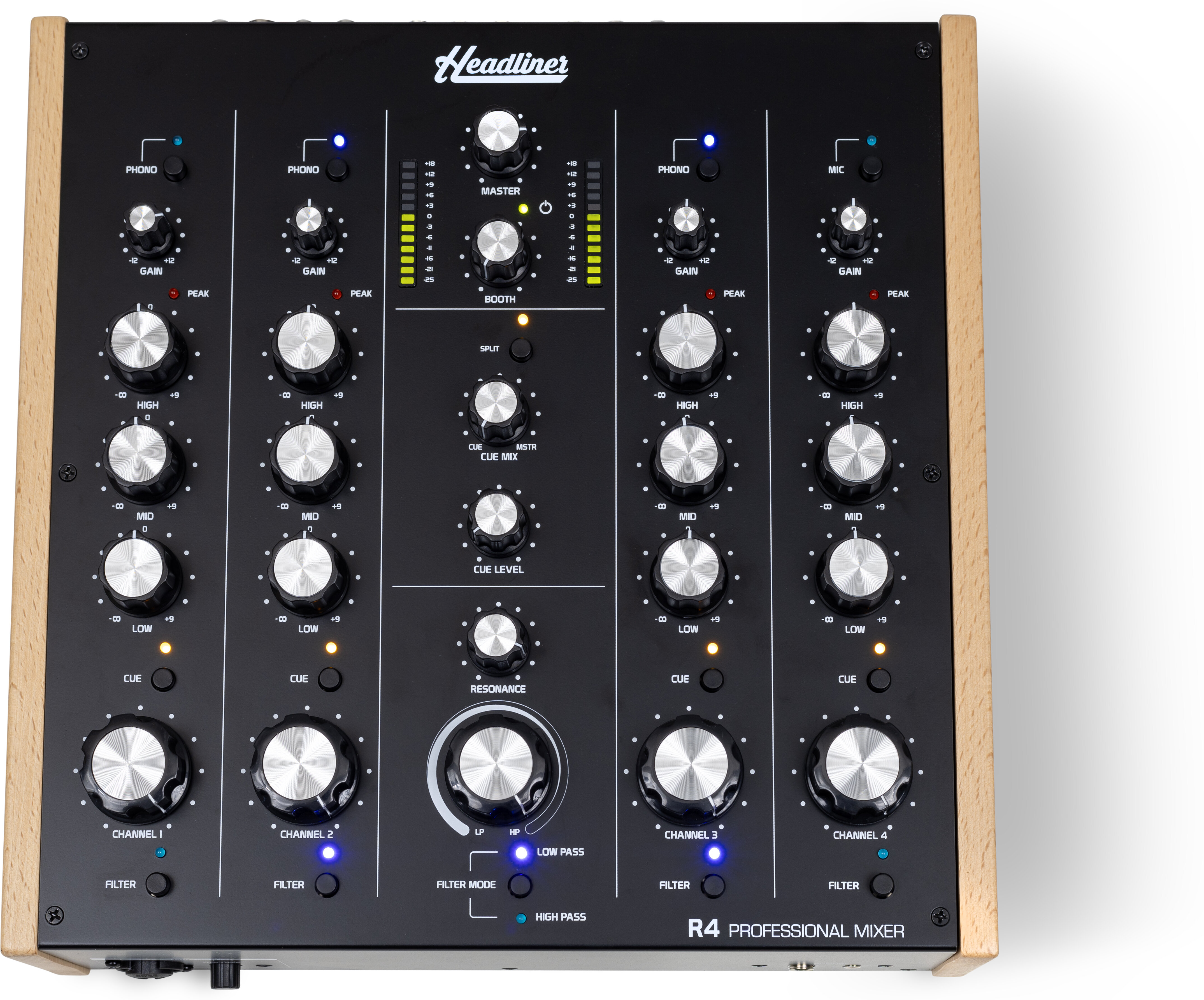 Headliner R4 4 Channel Rotary DJ Mixer