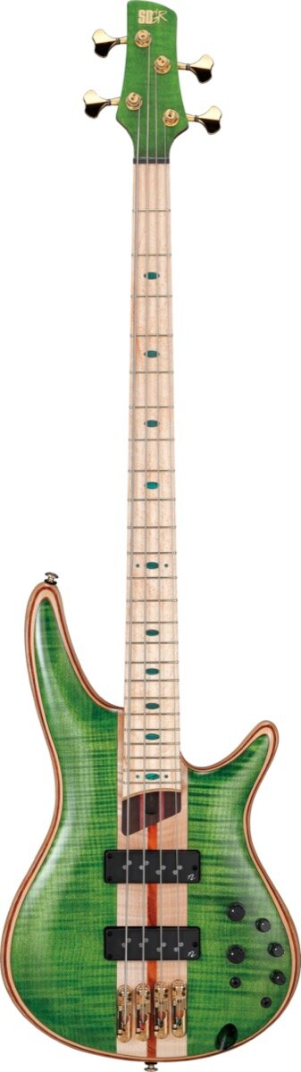 Ibanez Premium SR4FMDX Bass with Bag Emerald Green -  SR4FMDXEGL