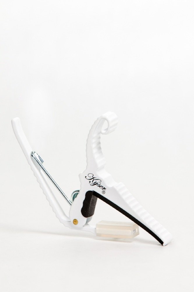 Kyser Quick Change Capo White -  KG6WA