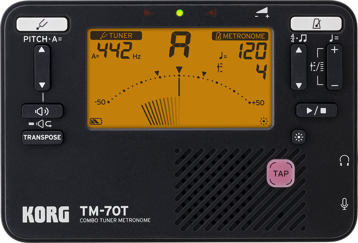 Korg TM70-C Tuner Metronome with CM400 Contact Mic