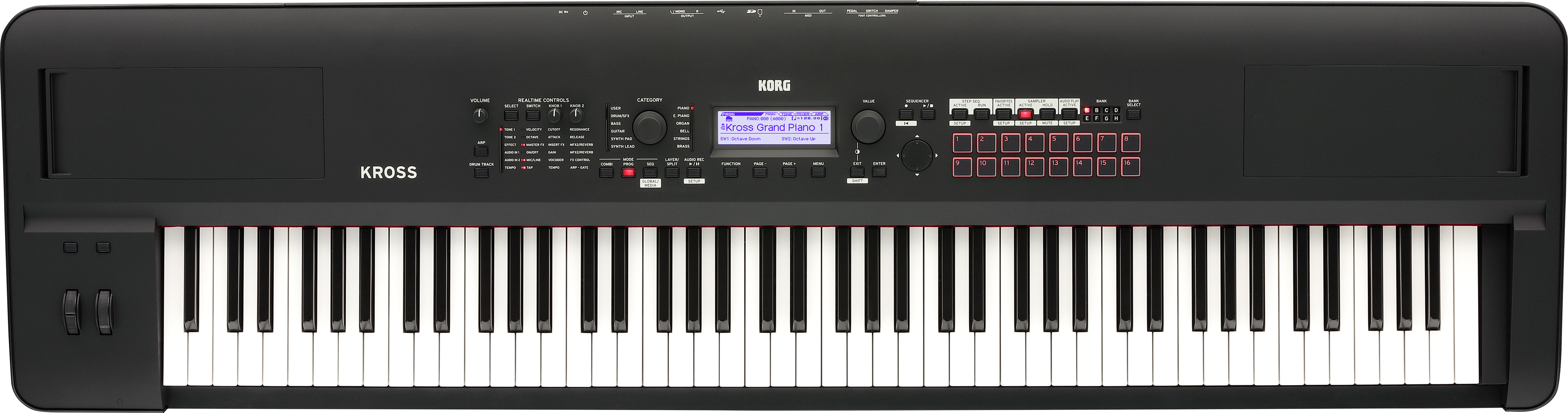 Korg Kross 288 MB 88 Key Synthesizer in Black -  KROSS288MB