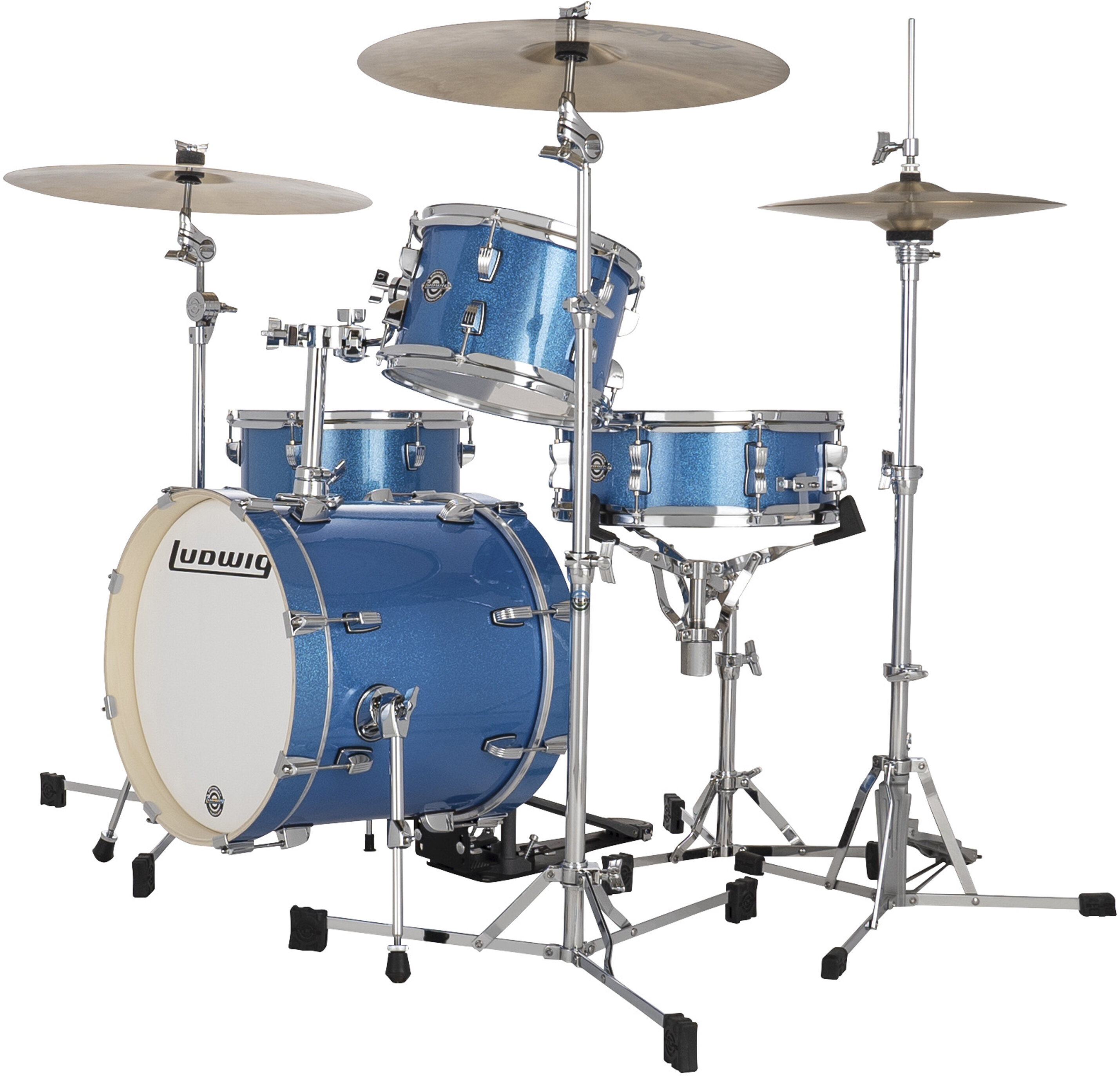 Ludwig LC279 Breakbeats 4Pc ShellKit Drums Blu Spk -  LC2792