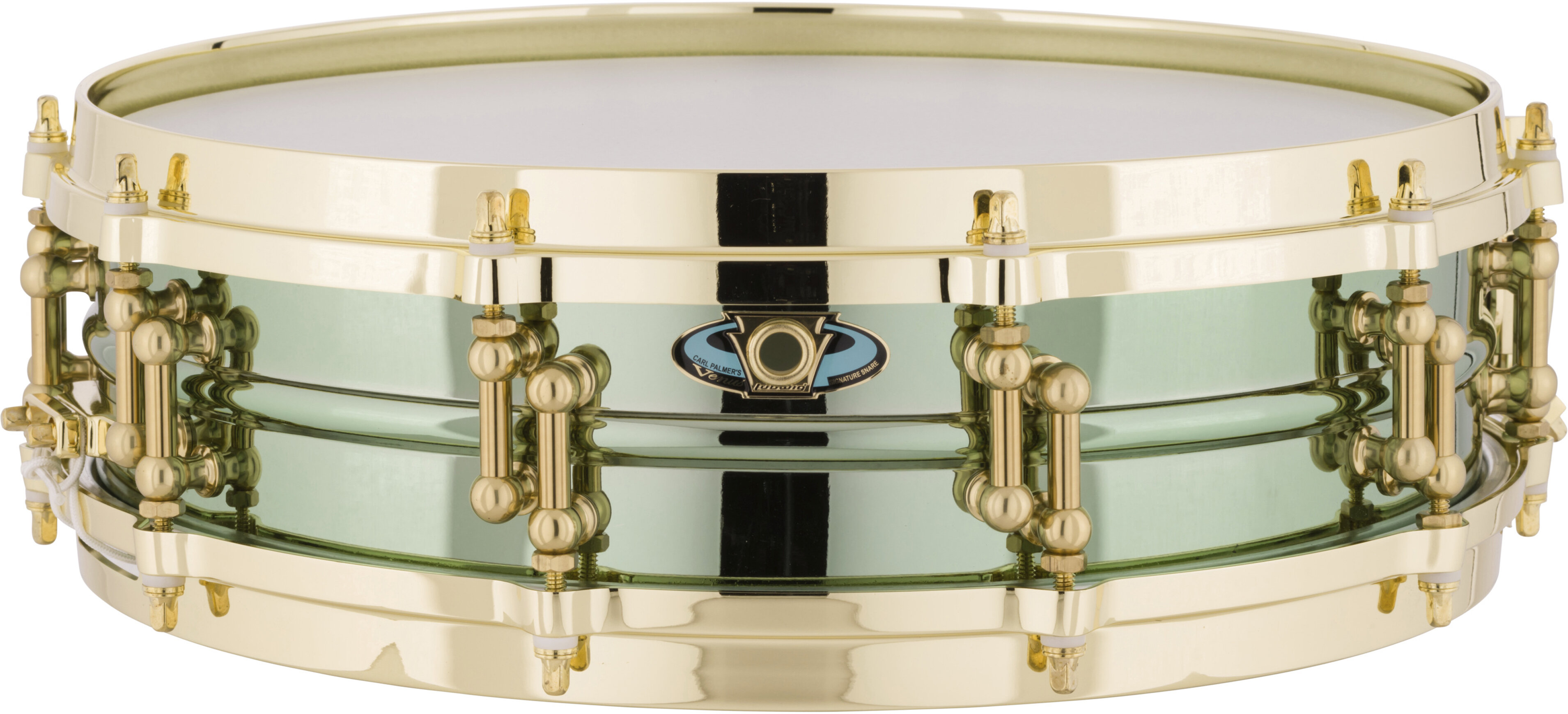Ludwig Carl Palmer 3.7x14 Venus Snare Green/Brass
