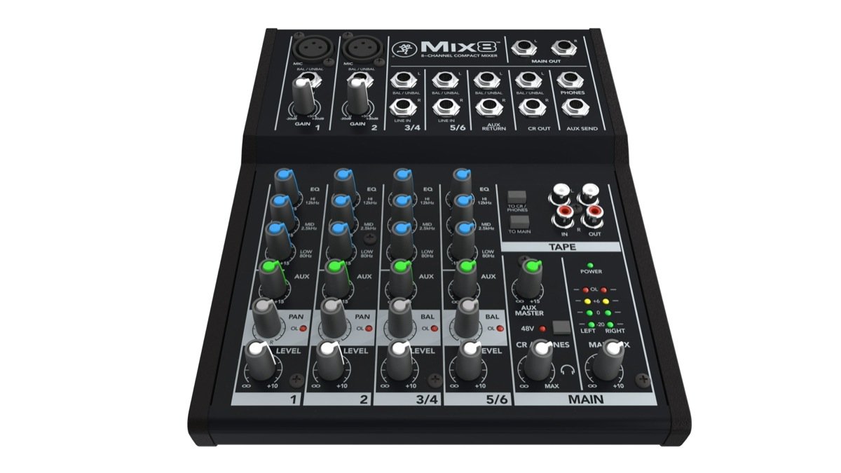 Mackie Mix8 8-Channel Compact Mixer -  2044095-00
