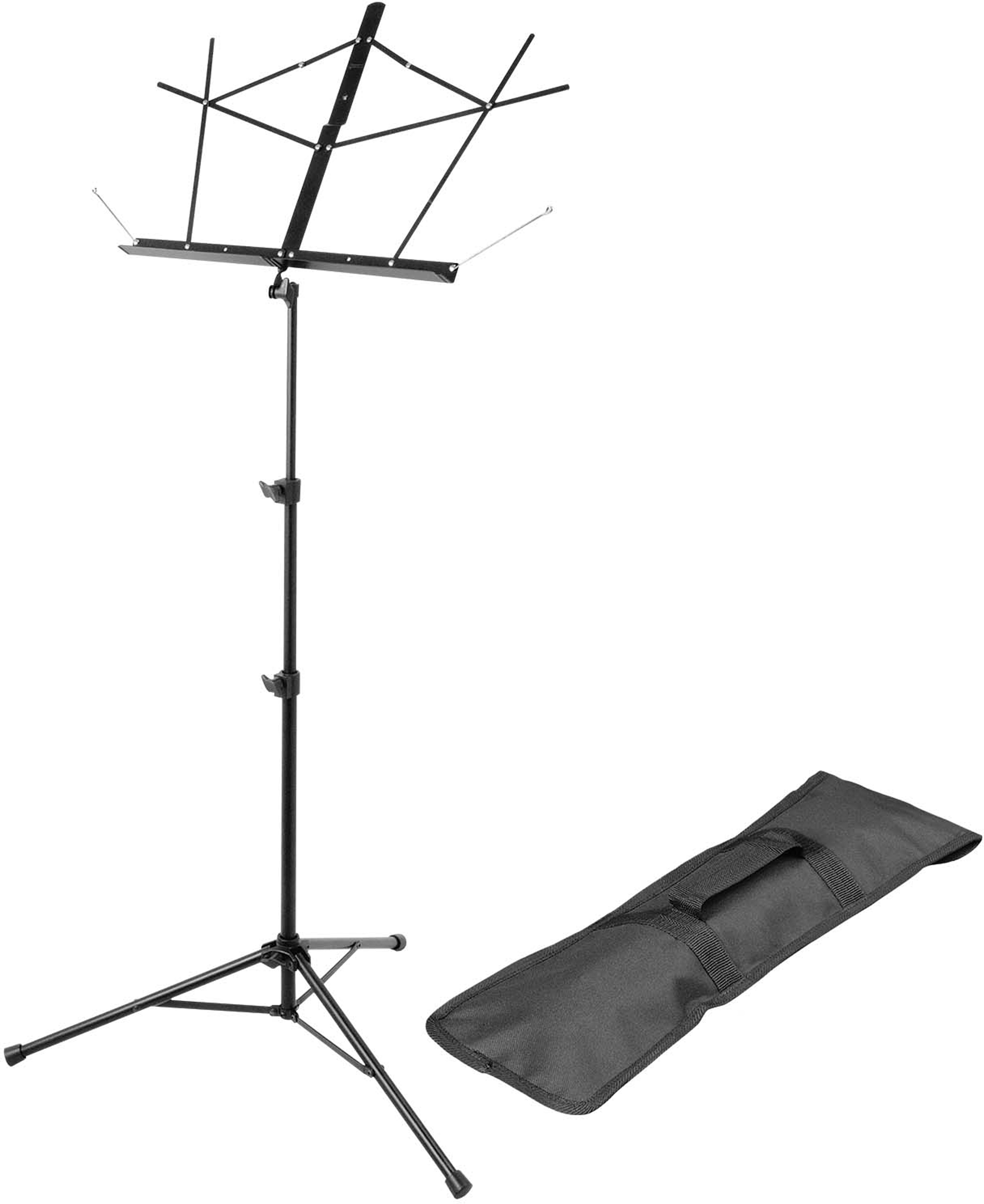 On Stage SM7222B Tripod Music Stand w/Bag Black