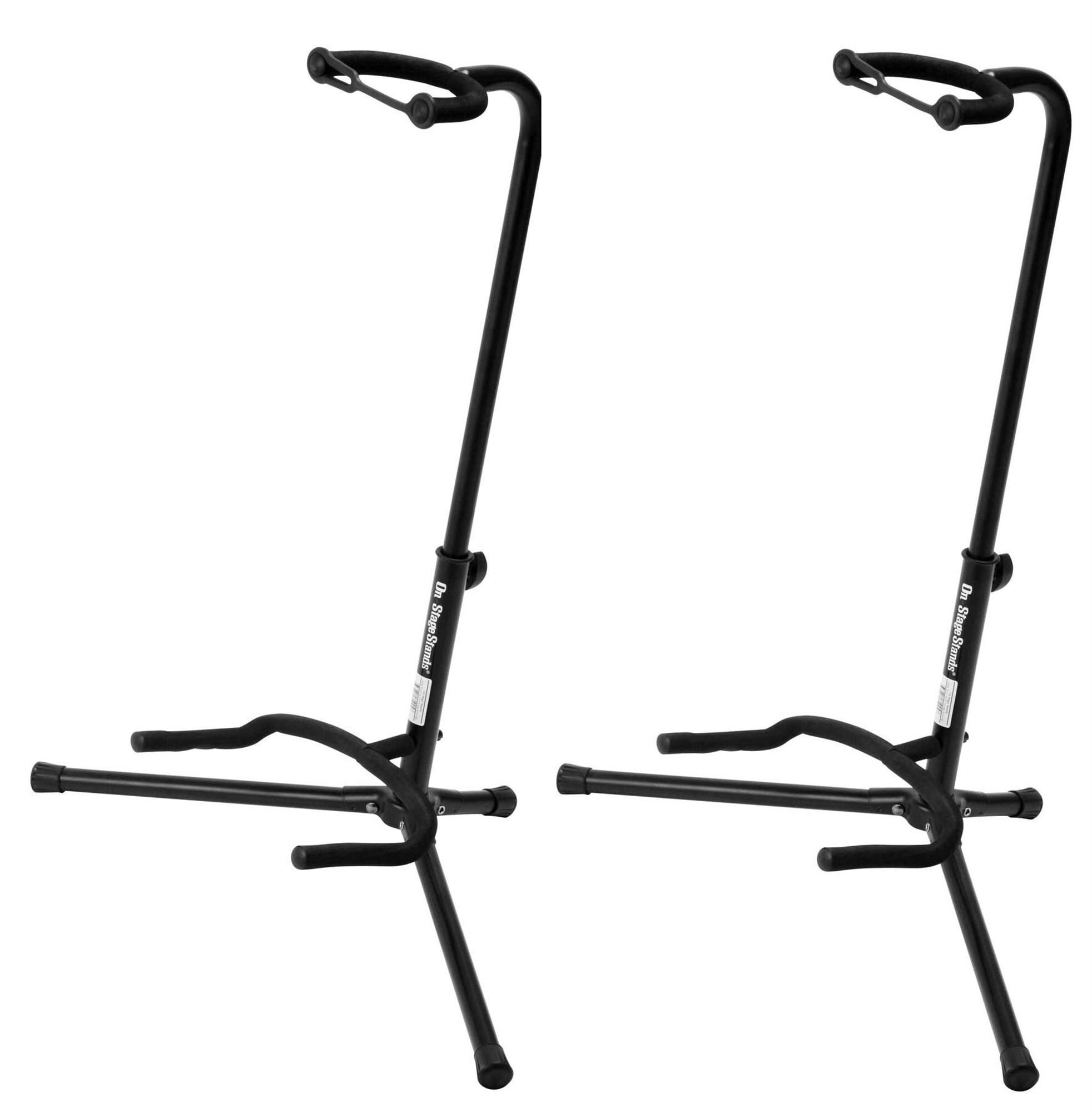 On Stage XCG4 Black Tripod Guitar Stand, 2 Pack -  On-Stage, MUS XCG4 2PK
