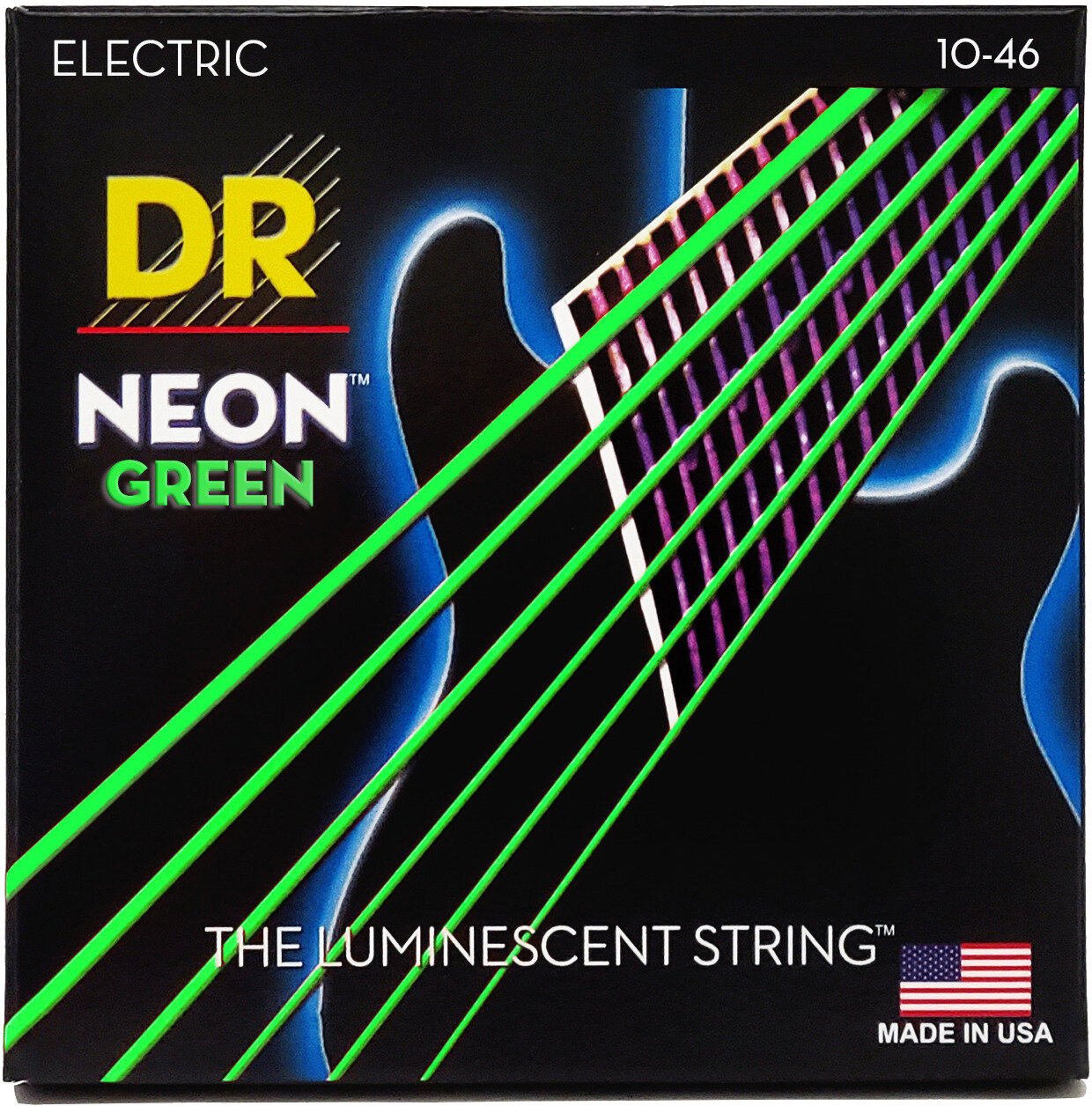 DR Strings NEON HiDef Green Electric NGE-10
