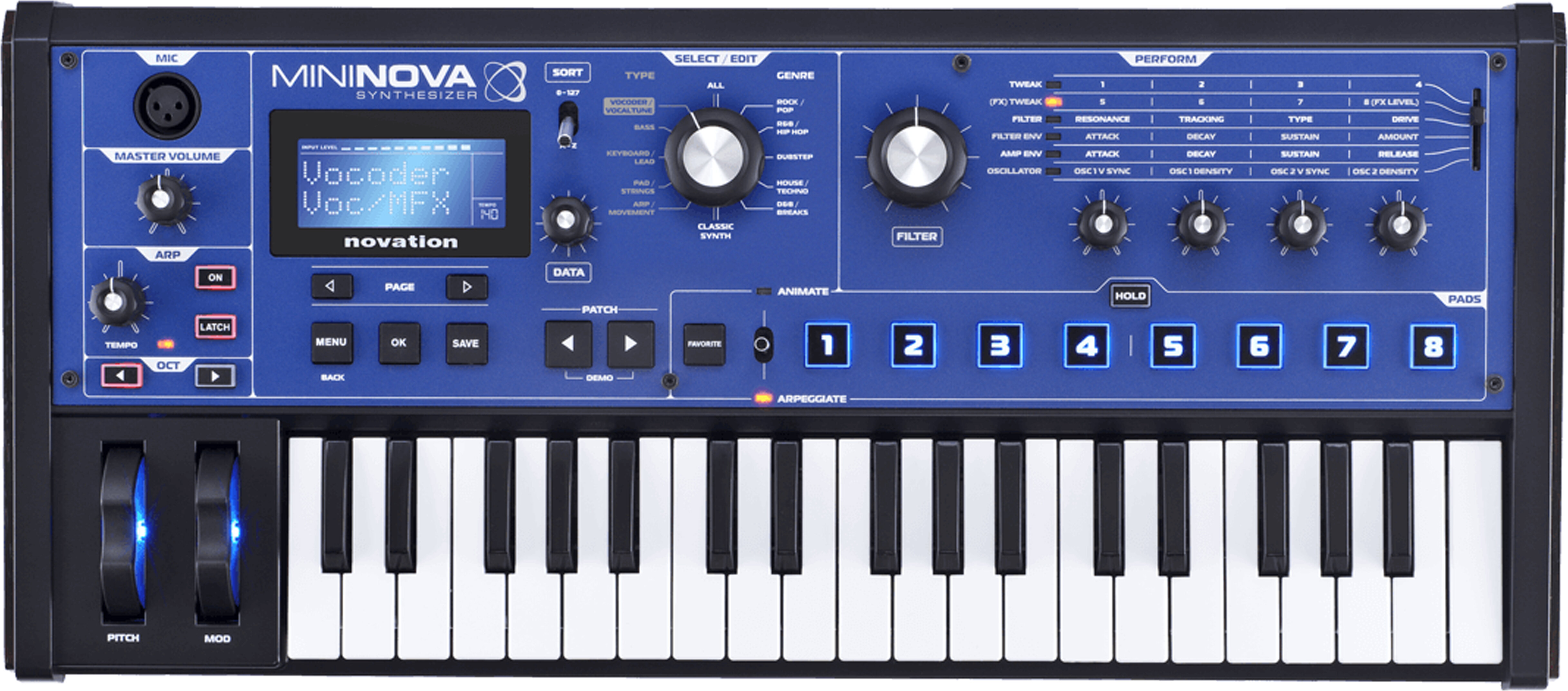 Novation MiniNova 37 Key Compact Synthesizer
