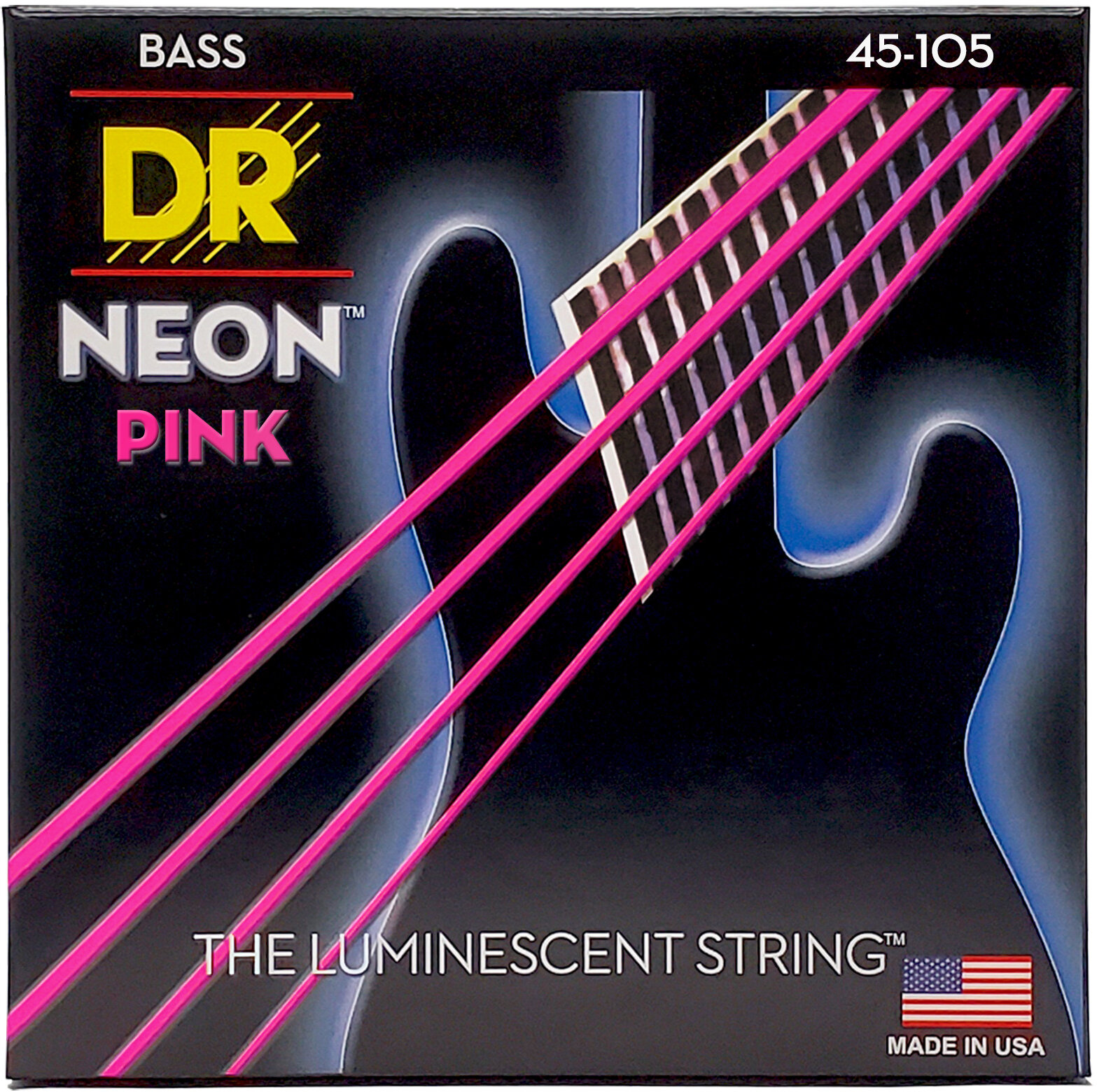 DR Strings NEON HiDef Pink Bass NPB45