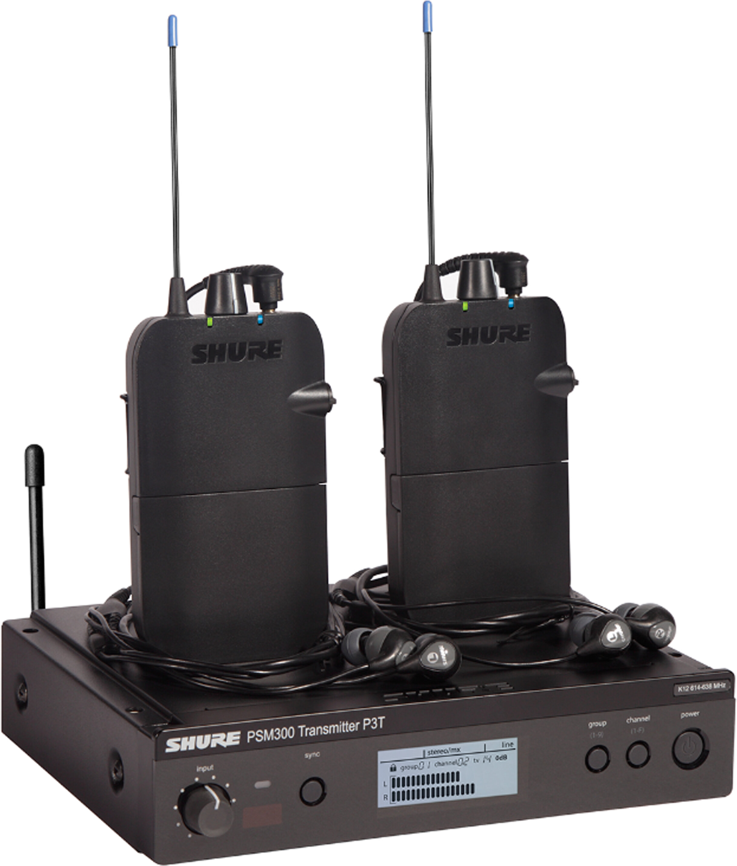 Shure P3TR112TW J13 In Ear Wireless Twin Pack Sys -  P3TR112TW-J13