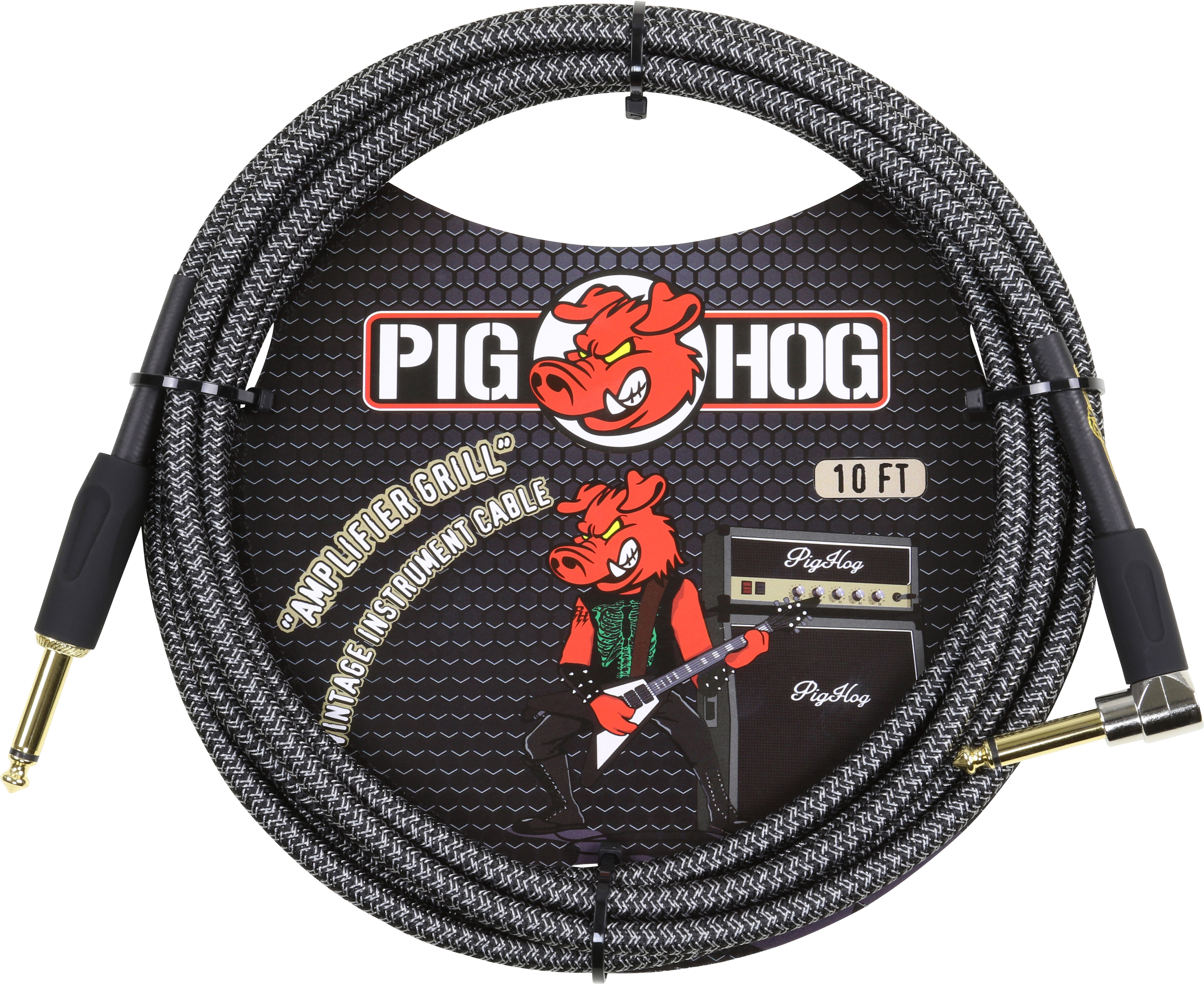 Pig Hog PCH10AGR Amp Grill Instrument Cable 10ft
