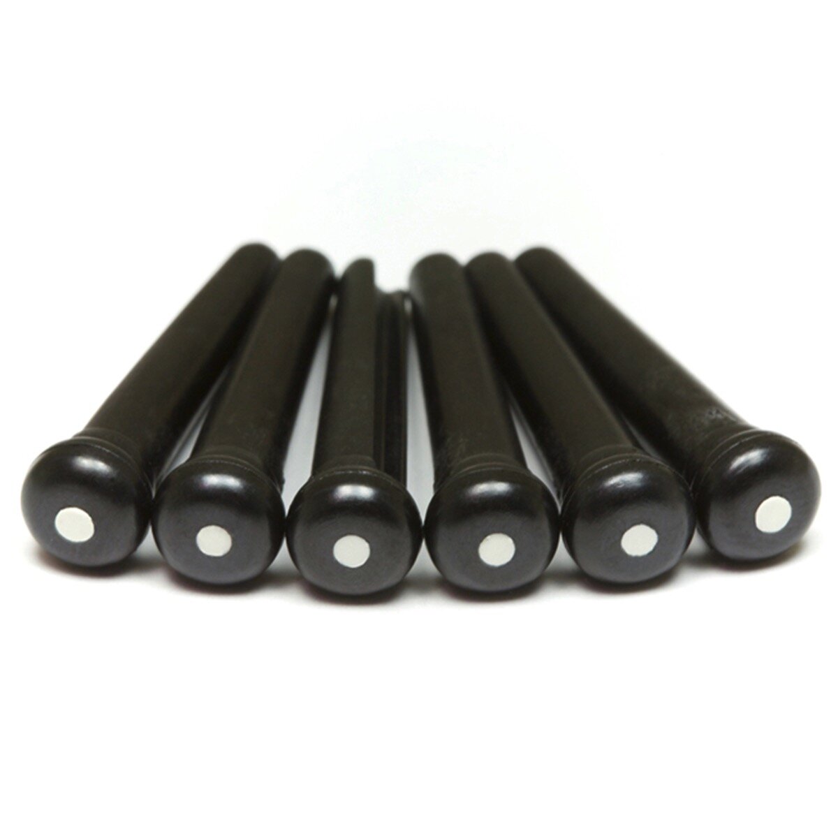 Graph Tech TUSQ Bridge Pins Black With White Inlay