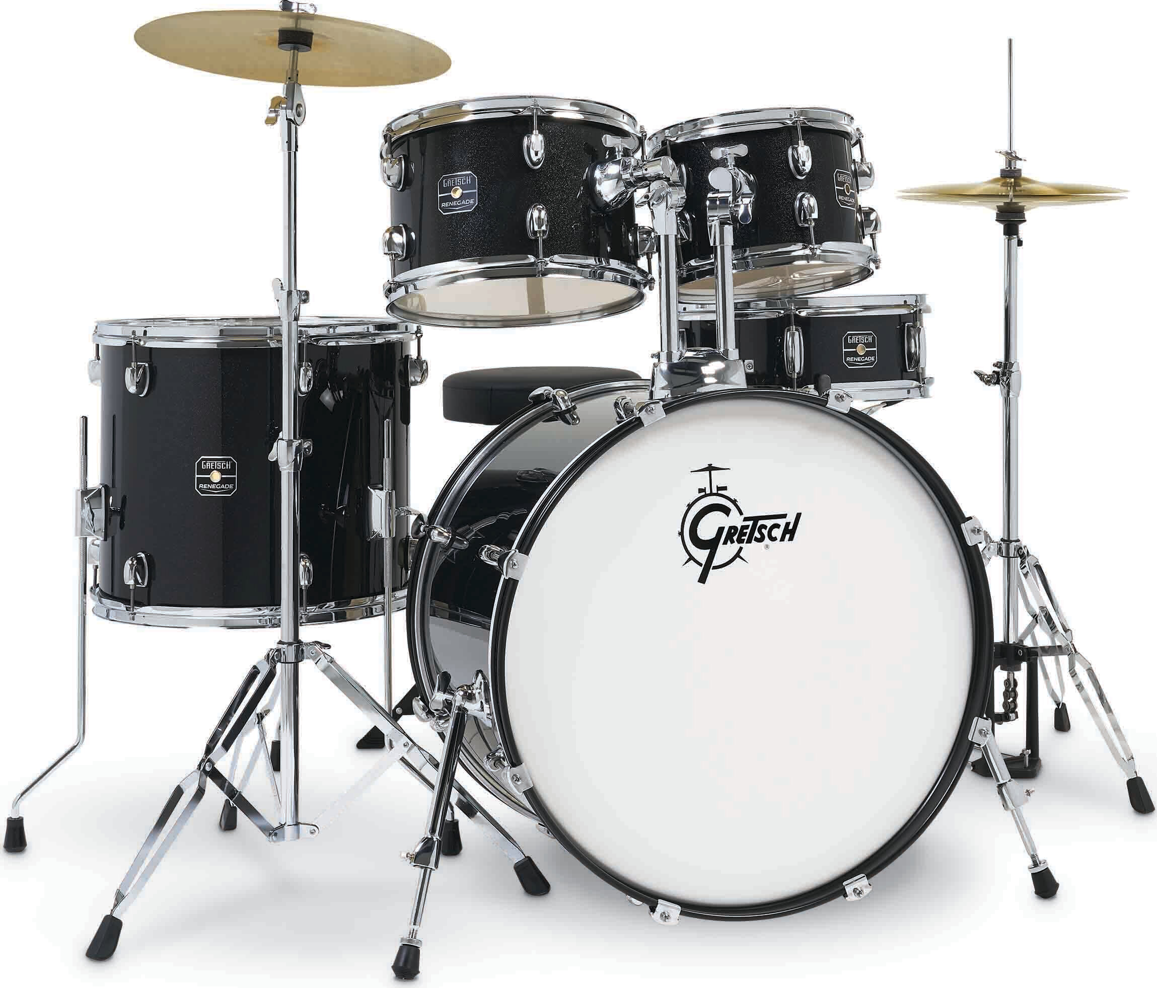 Gretsch Renegade 5Pc Complete Drum Set Black Mist