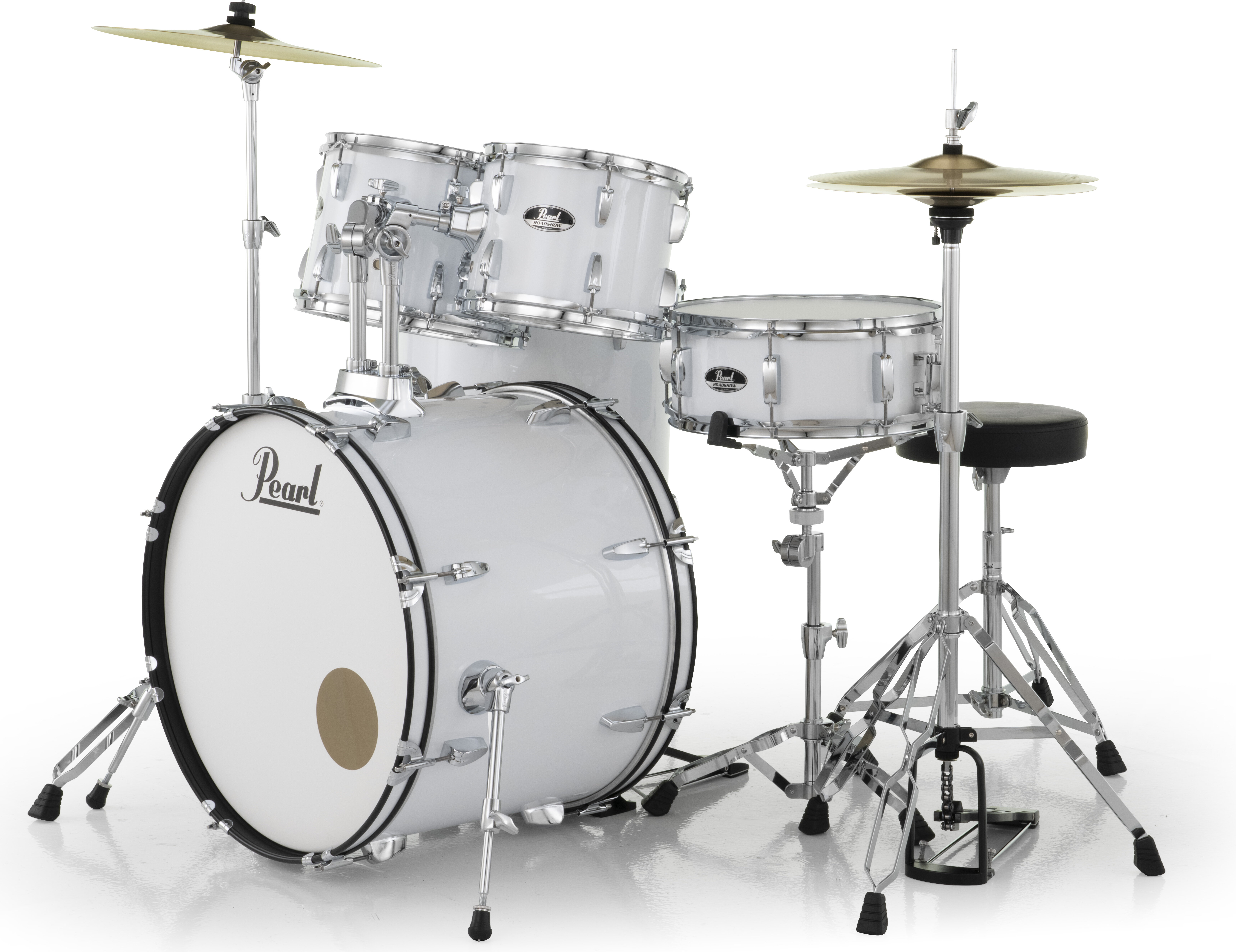 Pearl Roadshow 4Pc Complete Bop Drumset Pure White -  RS584C/C33
