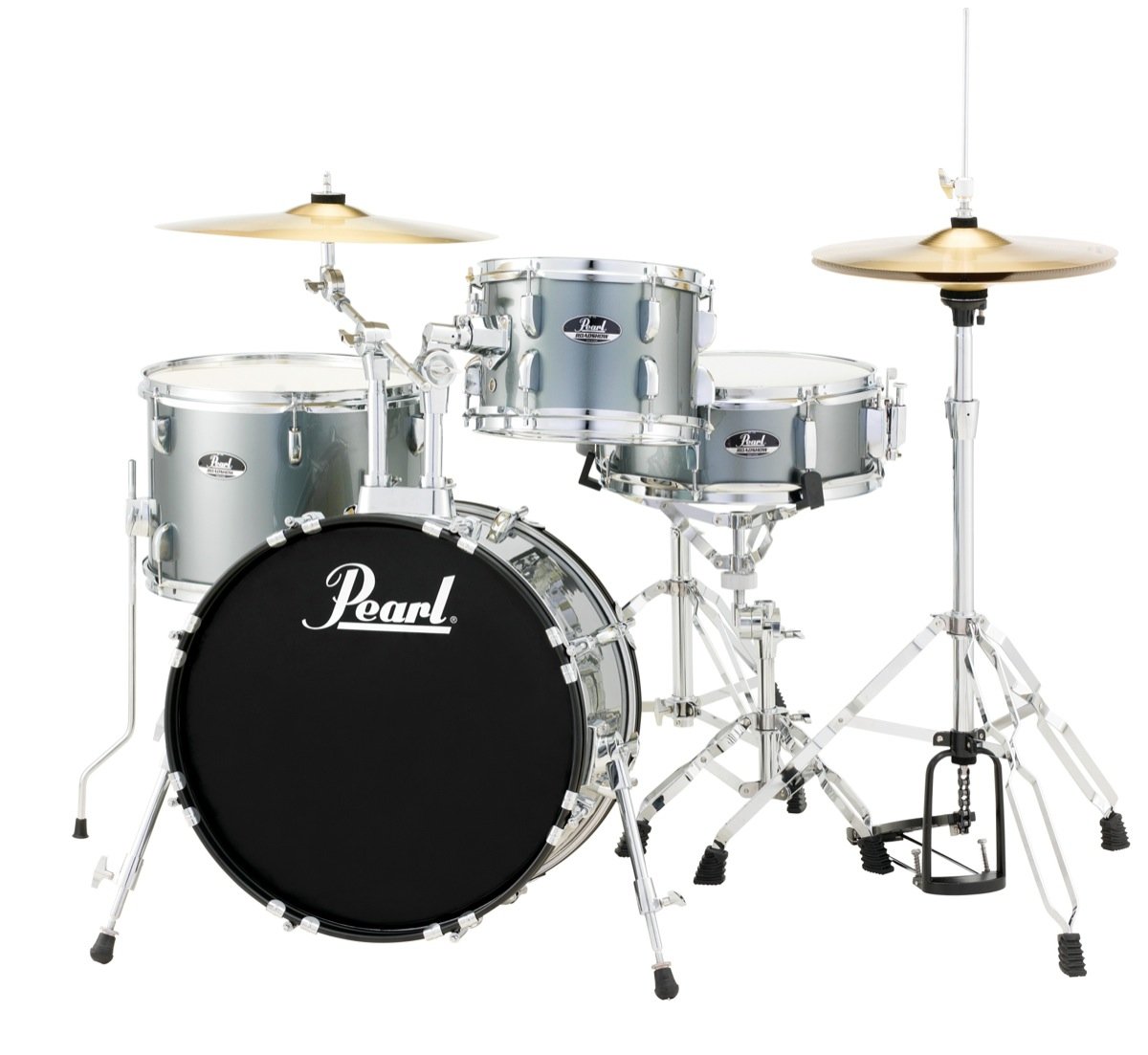 Pearl Roadshow 4Pc Complete Bop Drumset Char Metal -  RS584C/C706