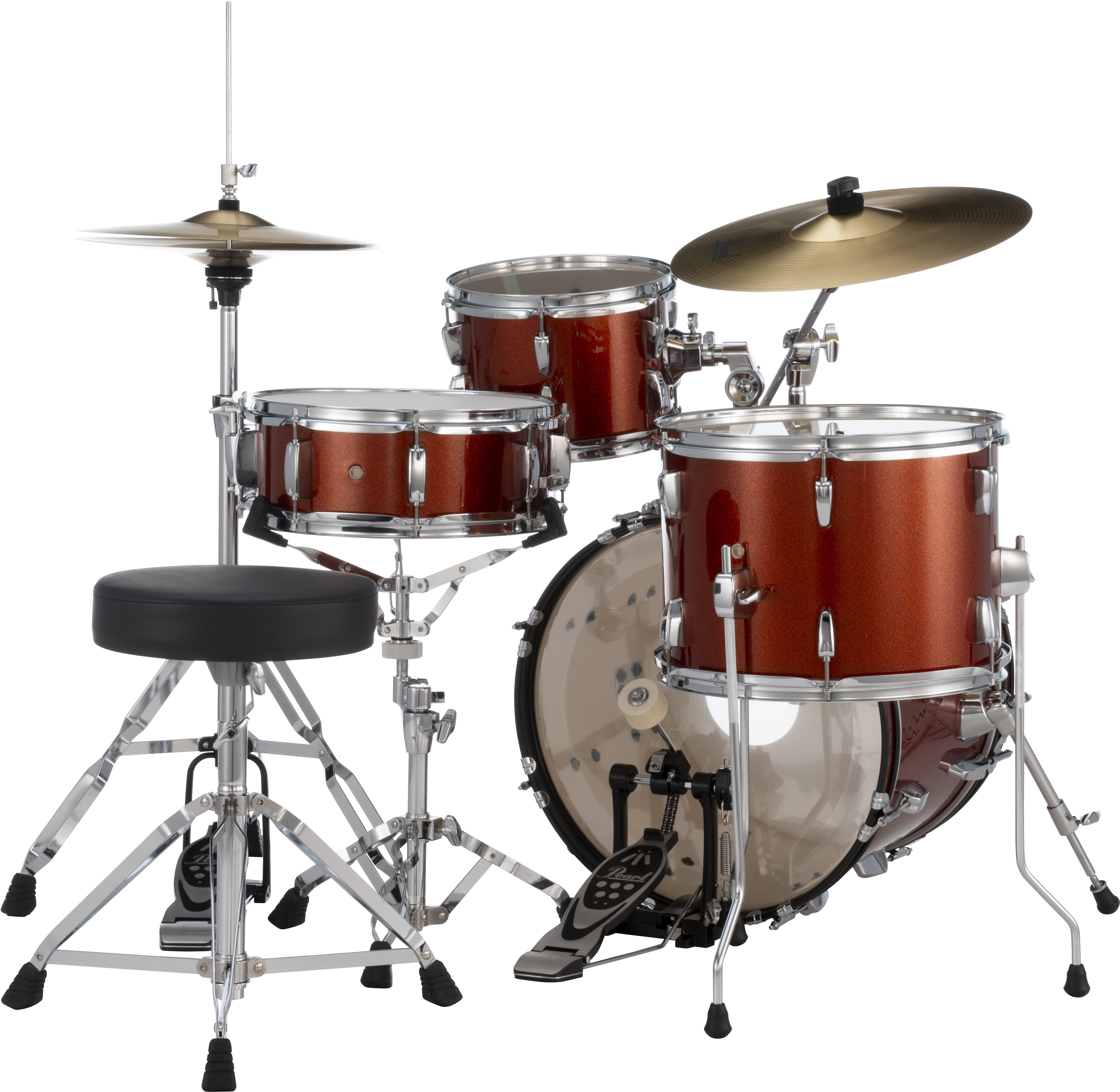 Pearl Roadshow 4Pc Complete Bop Drumset Burnt Oran -  RS584C/C749