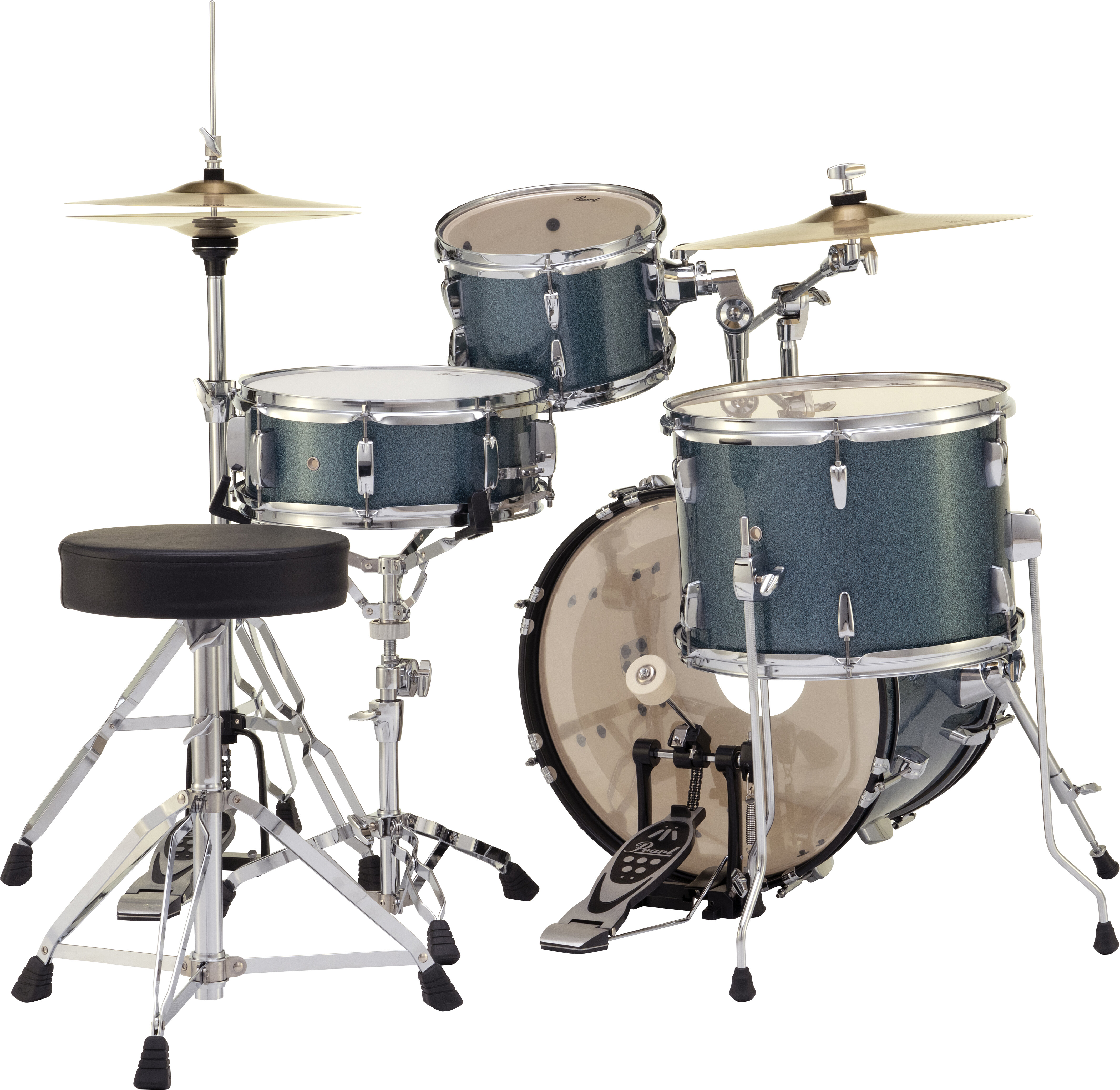 Pearl Roadshow 4Pc Complete Bop Drumset Blue Glitt -  RS584C/C703