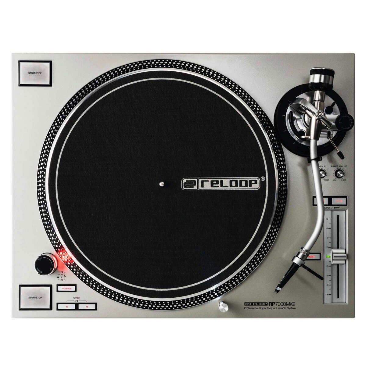 Reloop RP7000 MK2 Direct Drive Turntable in Silver -  AMS-RP-7000-MK2-SLV