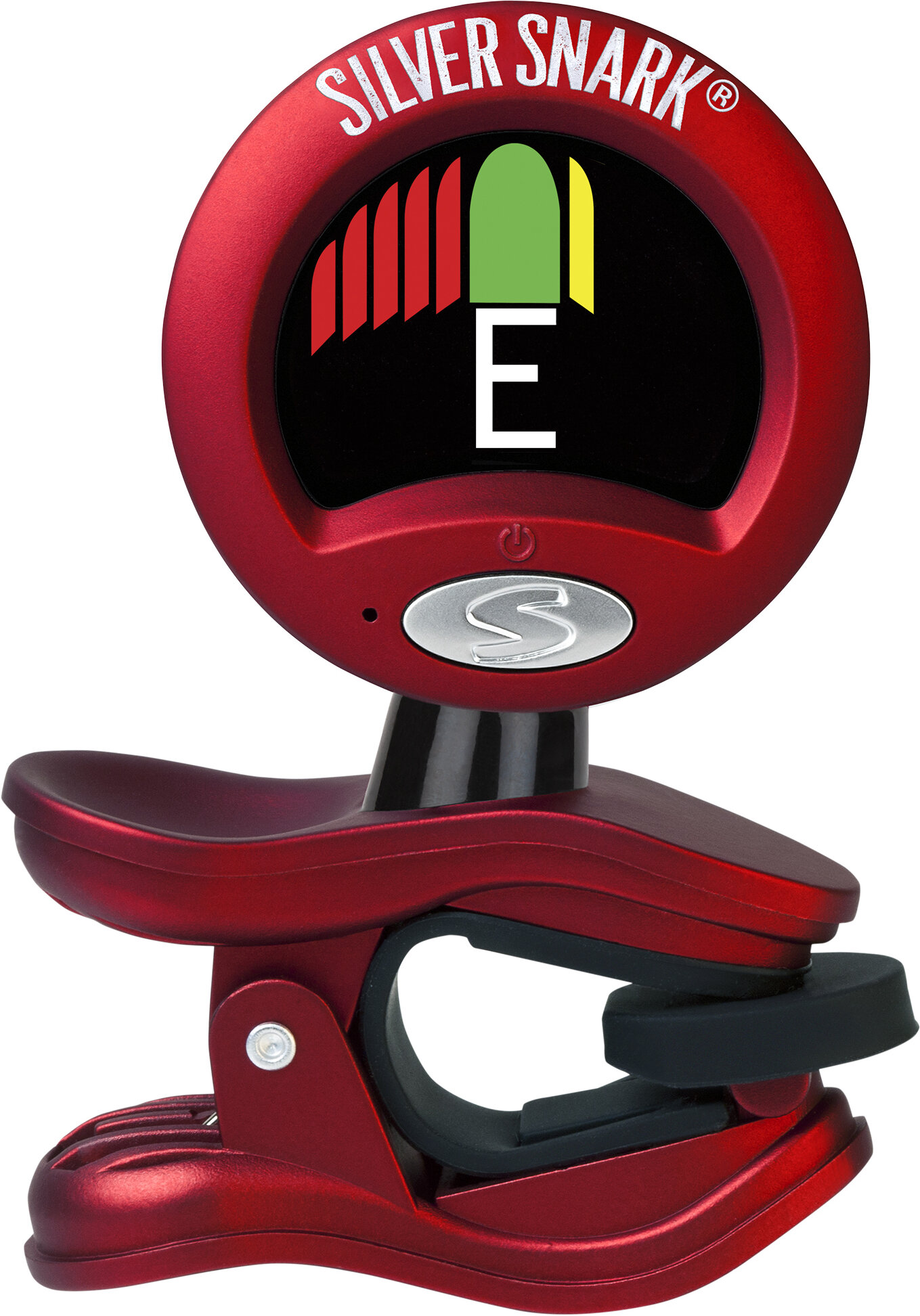 Snark SIL-RED Silver Clip-On Chromatic Tuner Red