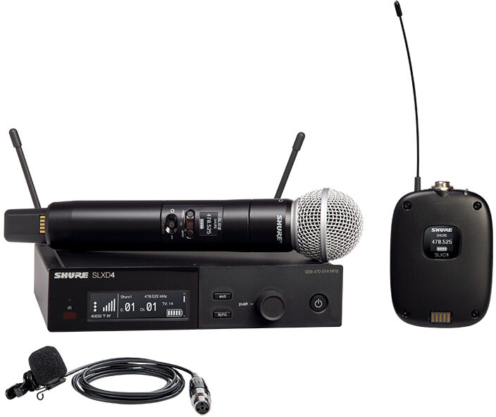 Shure SLXD12485MG58 Combo Wireless Mic System -  SLXD124/85M-G58