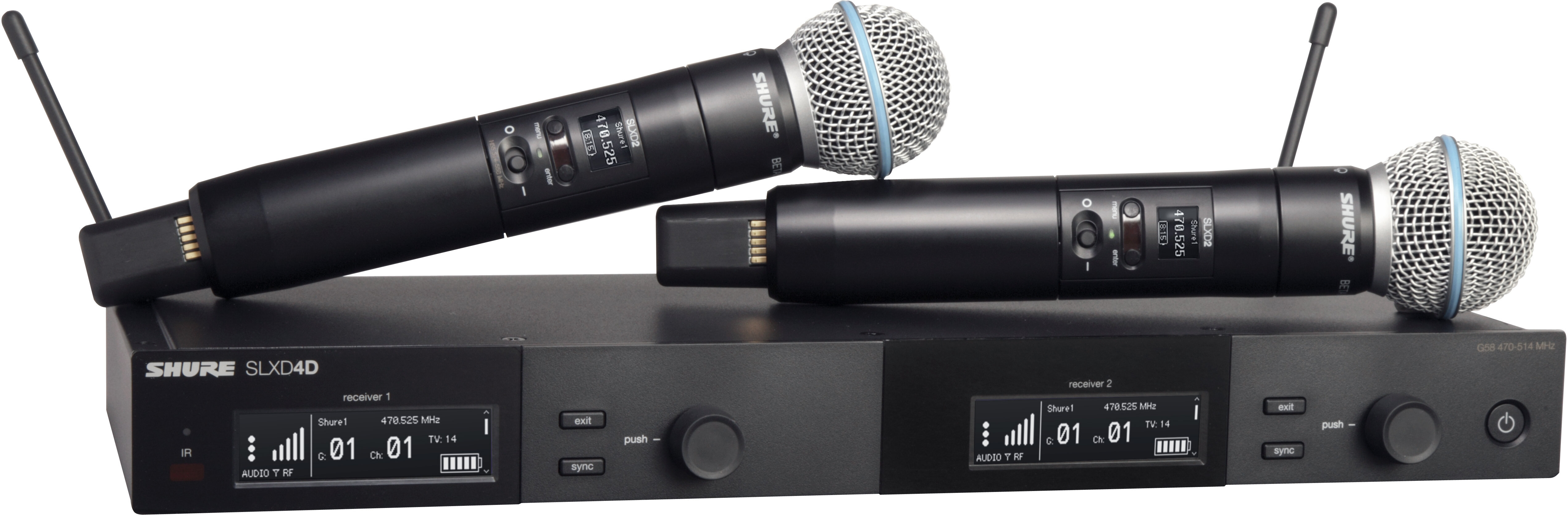 Shure SLXD24DB58J52 SLXD Dual Beta58 Wireless Sys -  SLXD24D/B58-J52