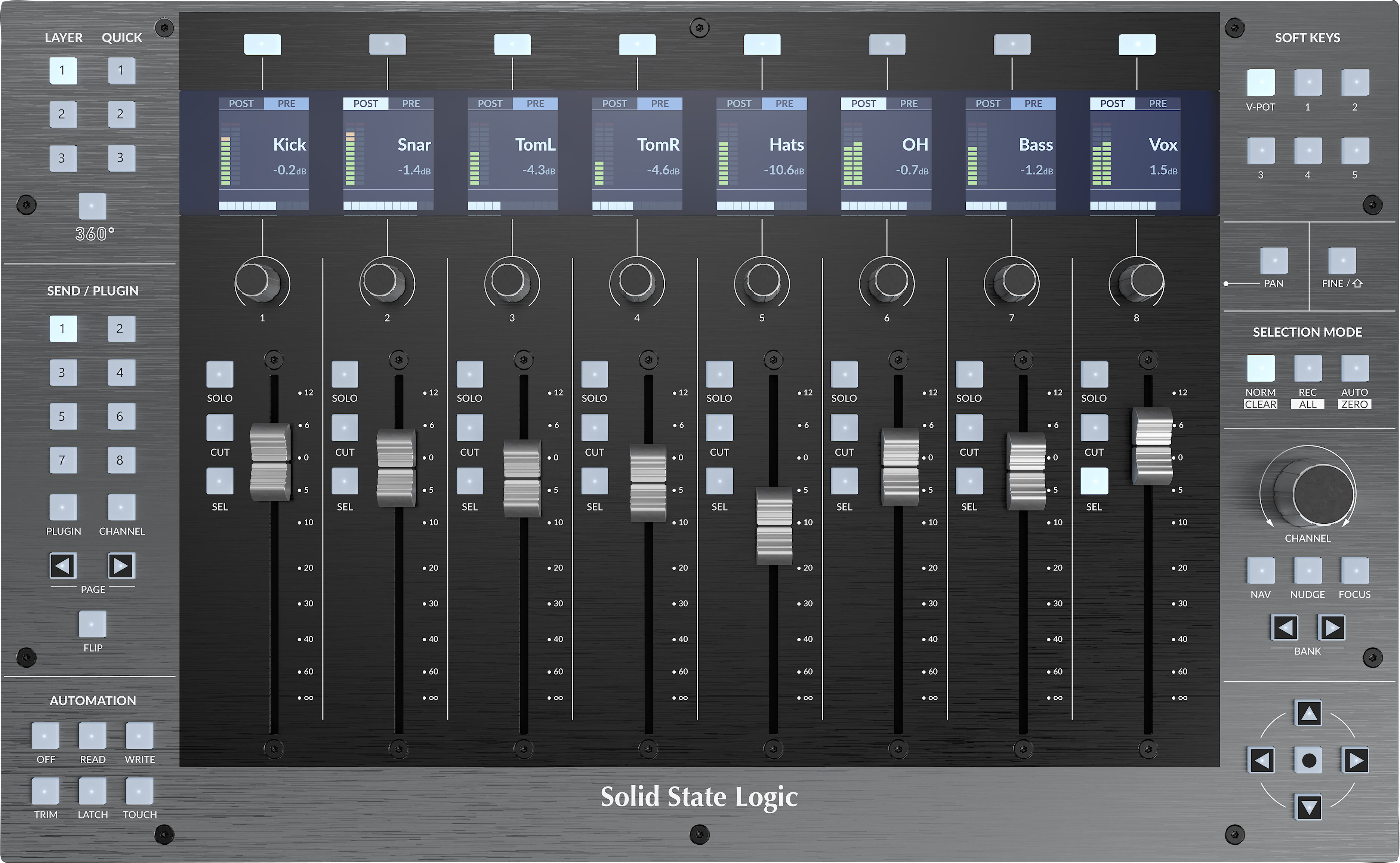 SSL UF8 Eight Fader Multi-Layer DAW Control