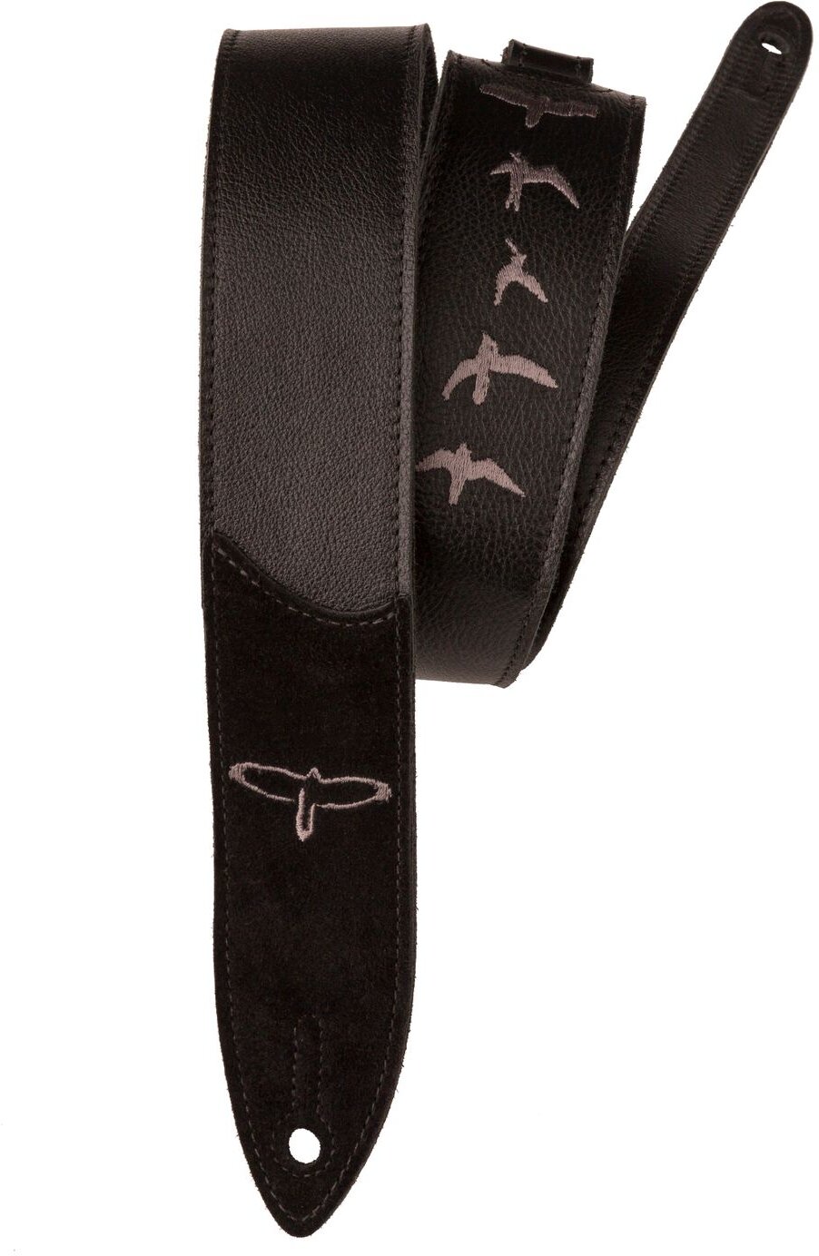 PRS Premium Leather Strap Embroidered Birds Black