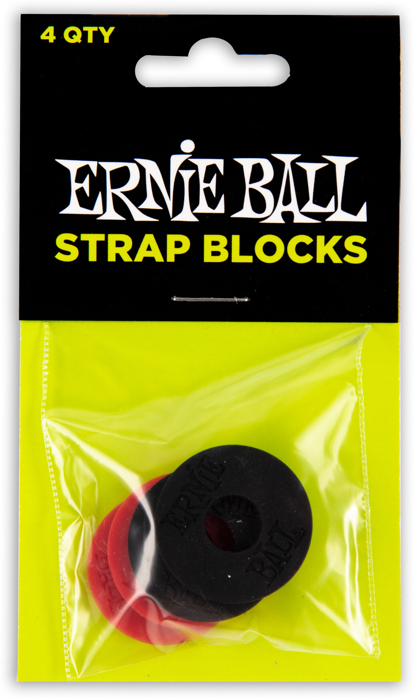 Strap Blocks Black and Red 4 Pk - Ernie Ball P04603