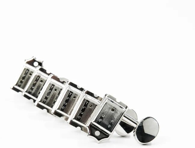 Allparts True Tune 6 Inline Vintage Tuners Nickel