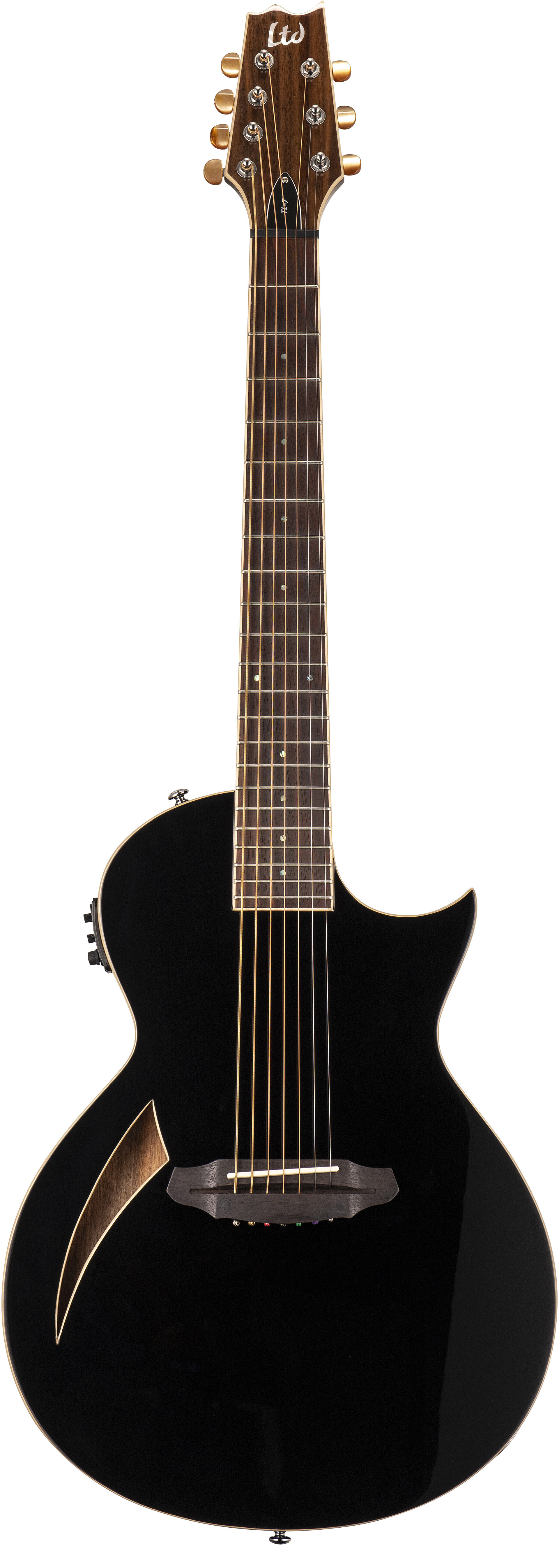 ESP LTD TL-7 Thinline Acoustic Electric Guitar Blk -  LTL7BLK