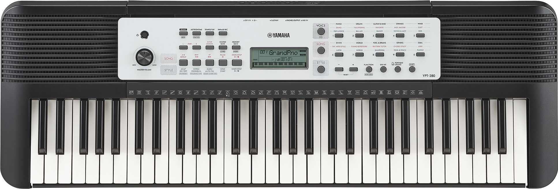 Yamaha YPT280 61 Key Portable Keyboard with PS