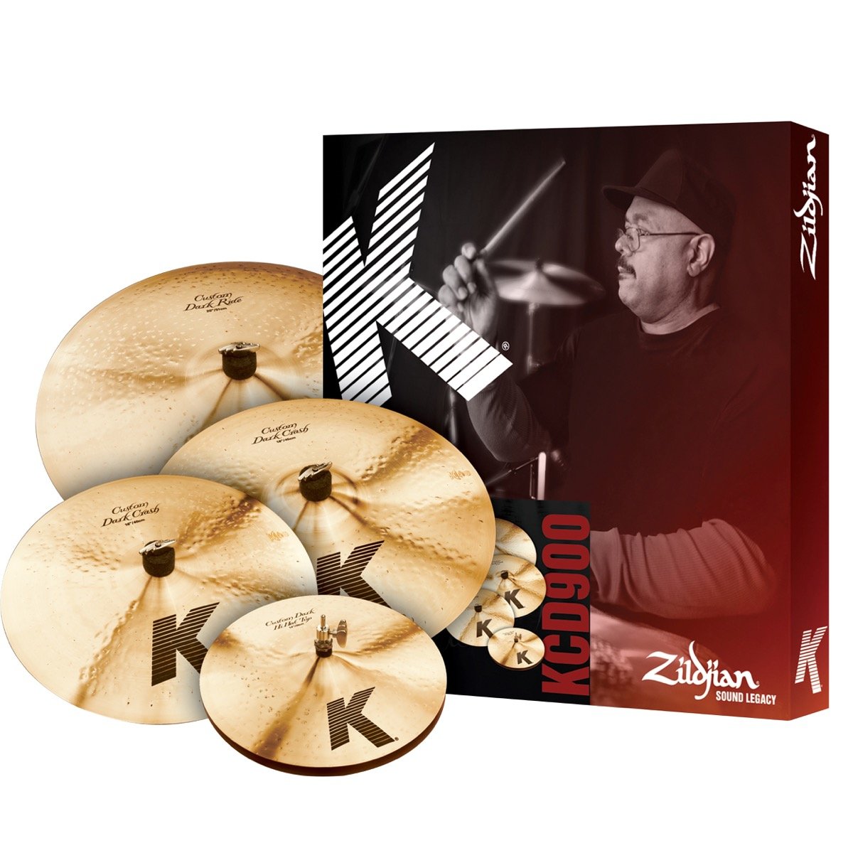 Zildjian K Custom Dark Cymbal Set 14H/16C/18C/20R -  KCD900