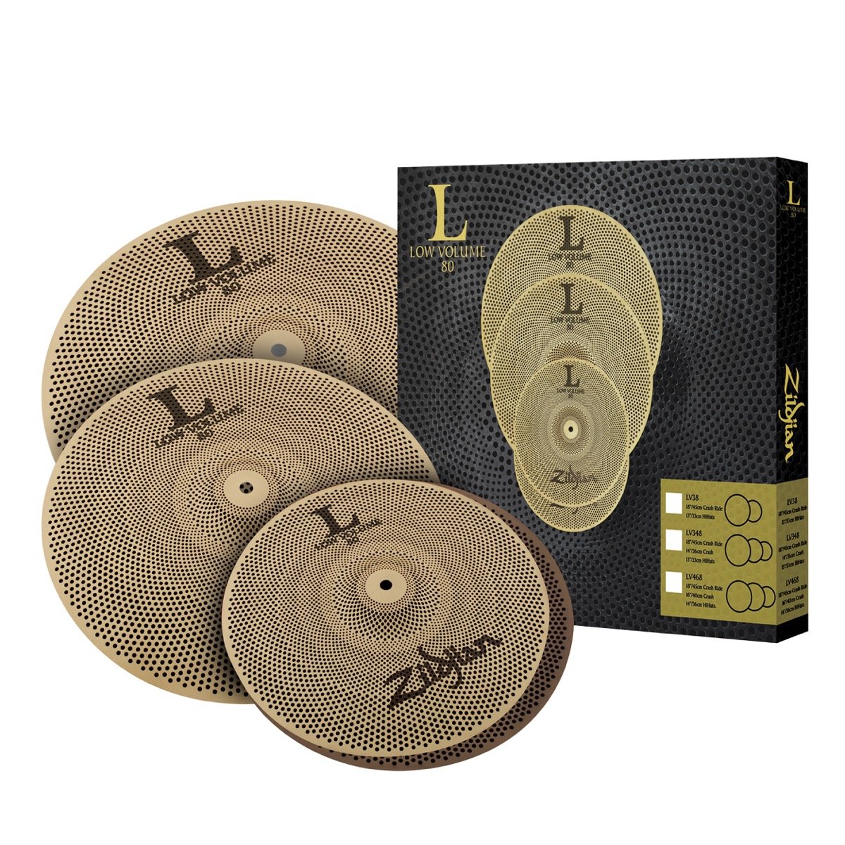 Zildjian L80 Low Volume Cymbal Set 14/16/18 -  LV468