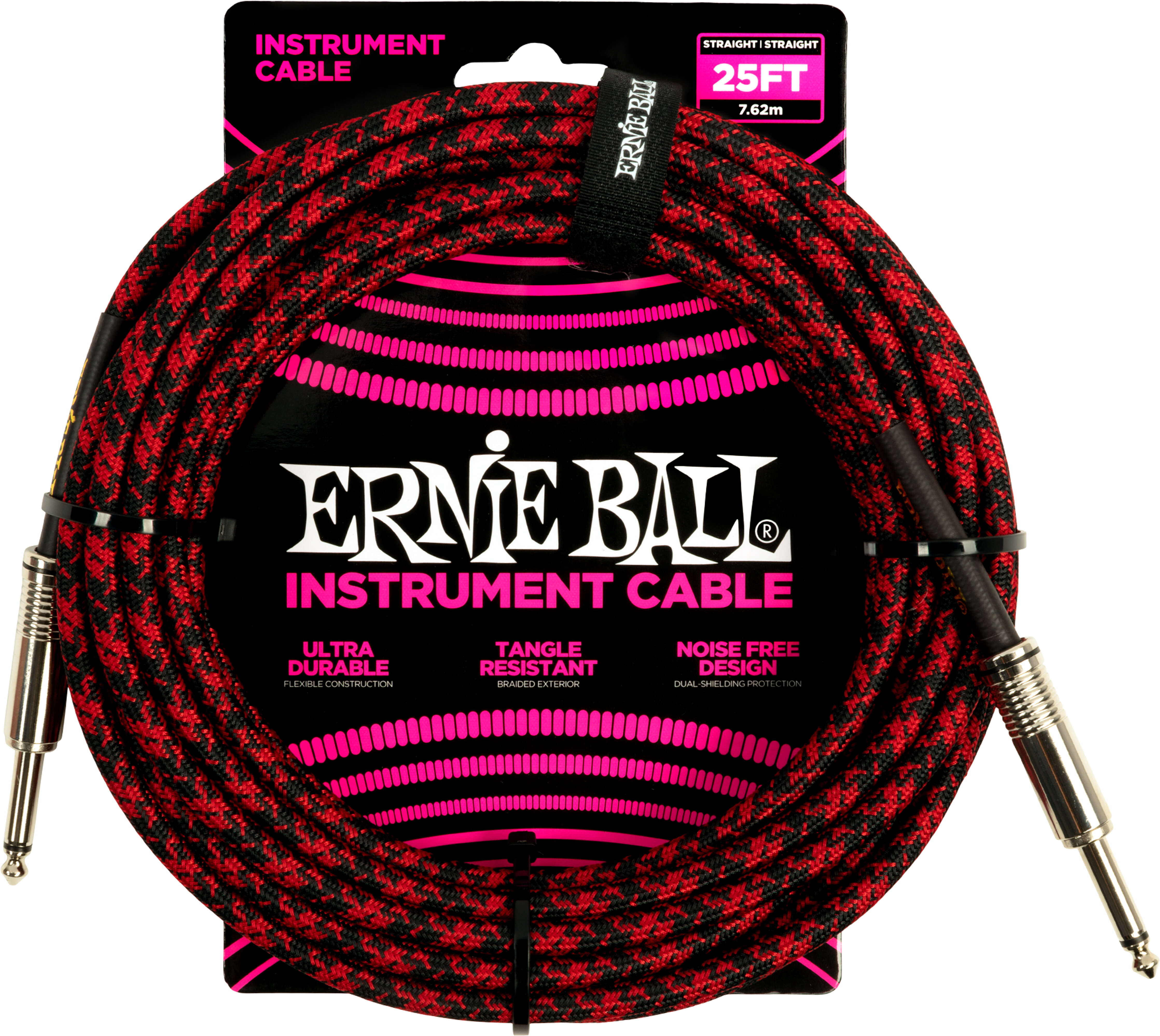 Braided Instrument Cable 25ft - Ernie Ball P06398