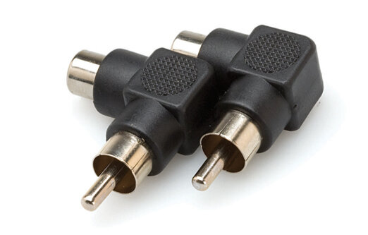 Hosa GRA259 Right Angle Adapters RCA to RCA 2pc