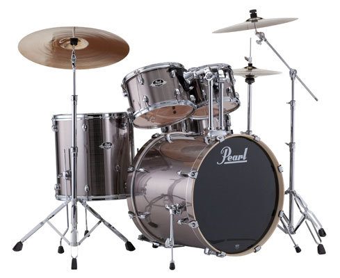 Pearl Export 5Pc Drum Set w/HWD Smokey Chrome