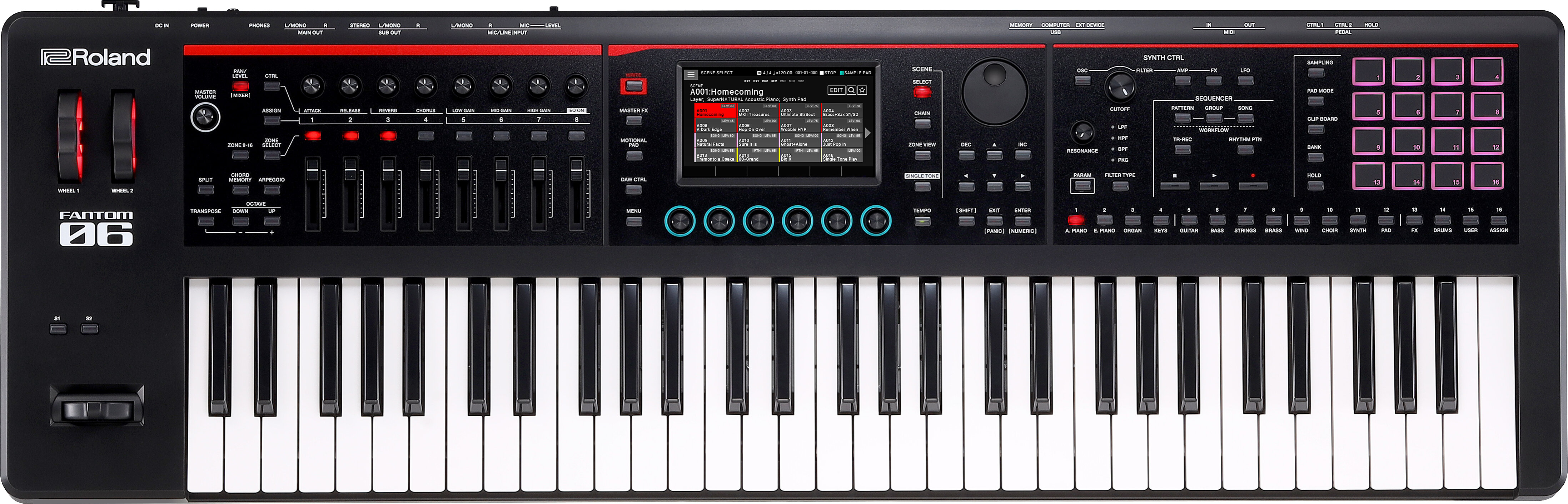 Roland Fantom 06 61 Key Synthesizer Workstation