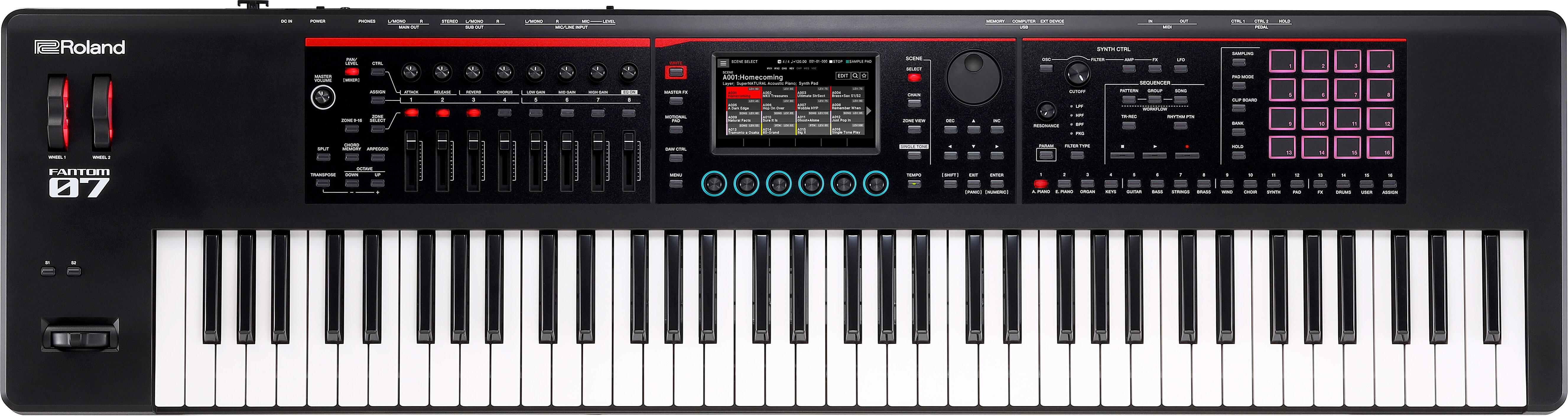 Roland Fantom 07 76 Key Synthesizer Workstation